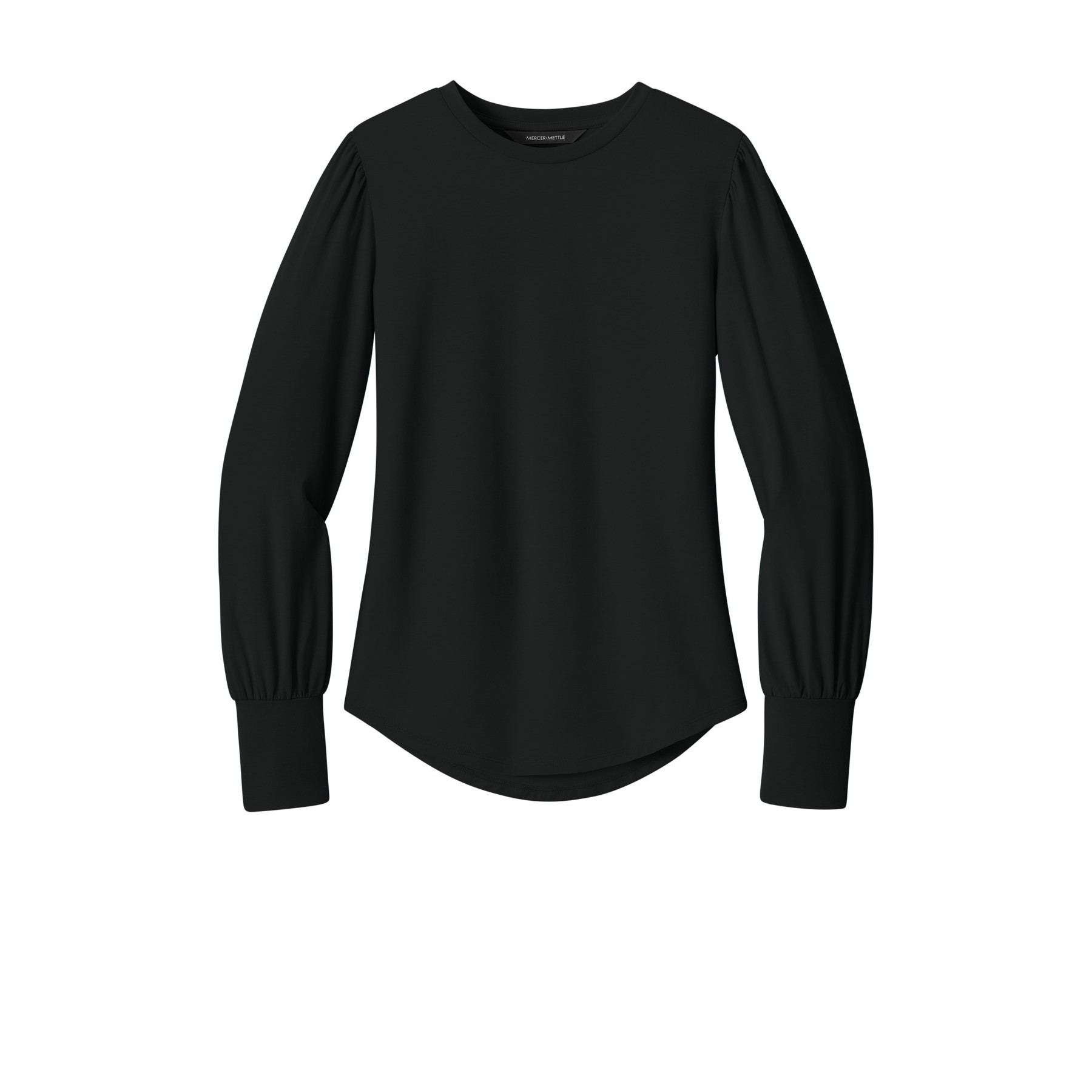 Women's Stretch Jersey Long Sleeve Blouson Top - Thumbnail Image