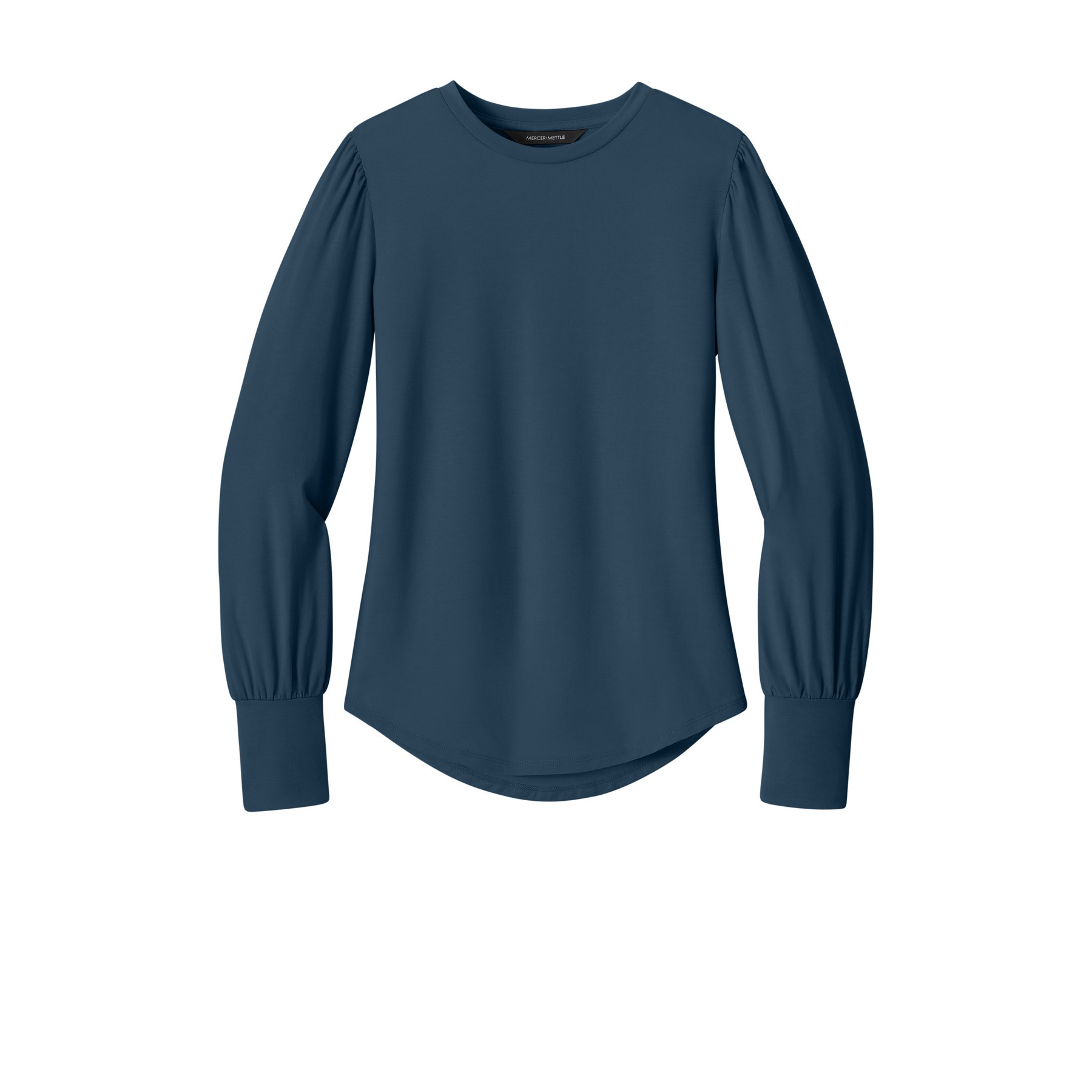 Women's Stretch Jersey Long Sleeve Blouson Top - Thumbnail Image
