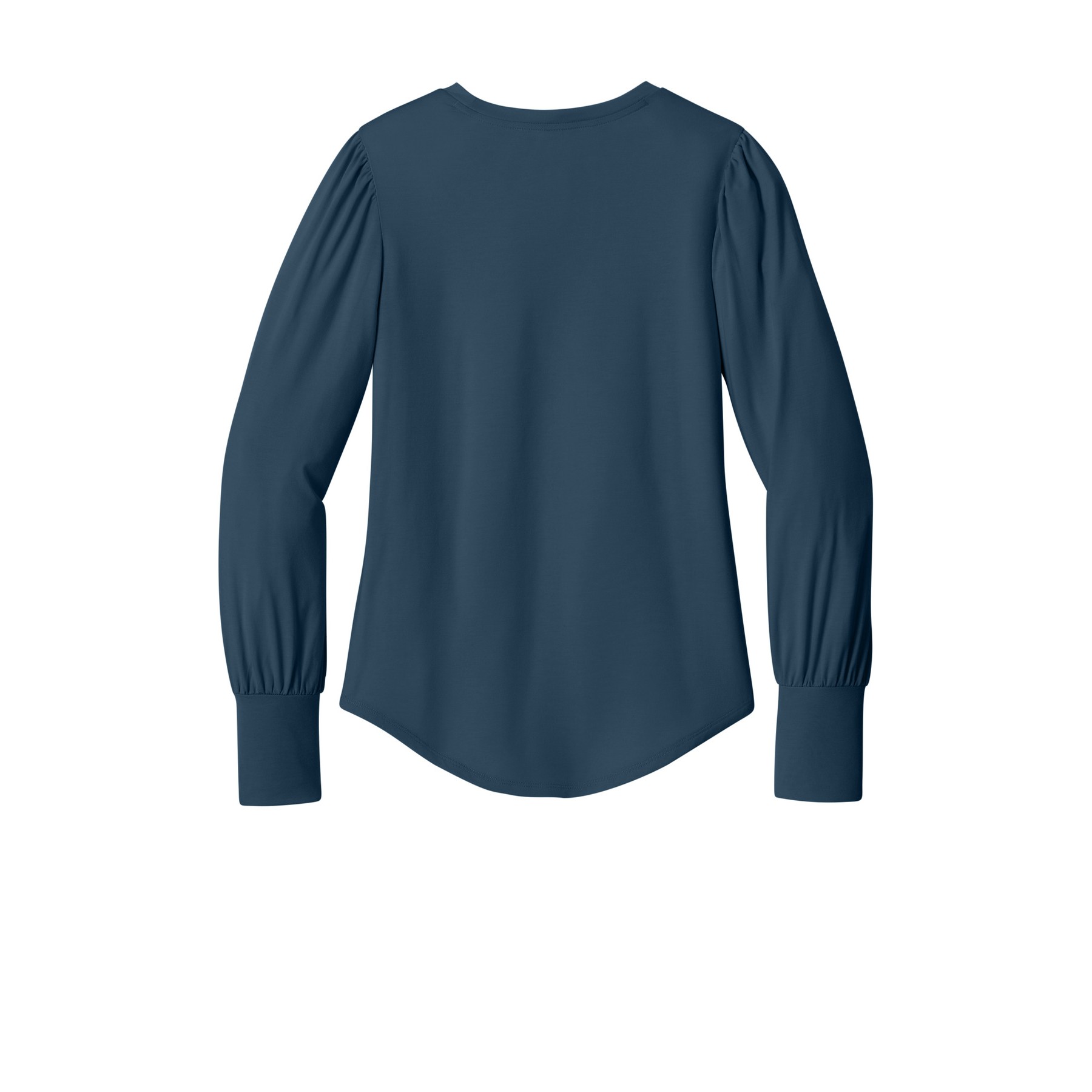 Women's Stretch Jersey Long Sleeve Blouson Top - Thumbnail Image