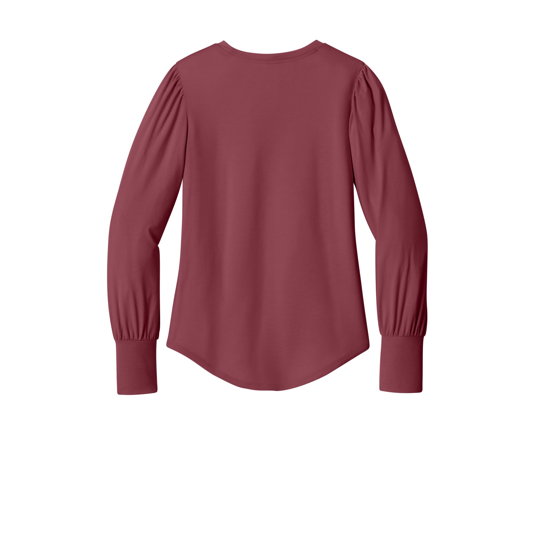 Women's Stretch Jersey Long Sleeve Blouson Top - Thumbnail Image