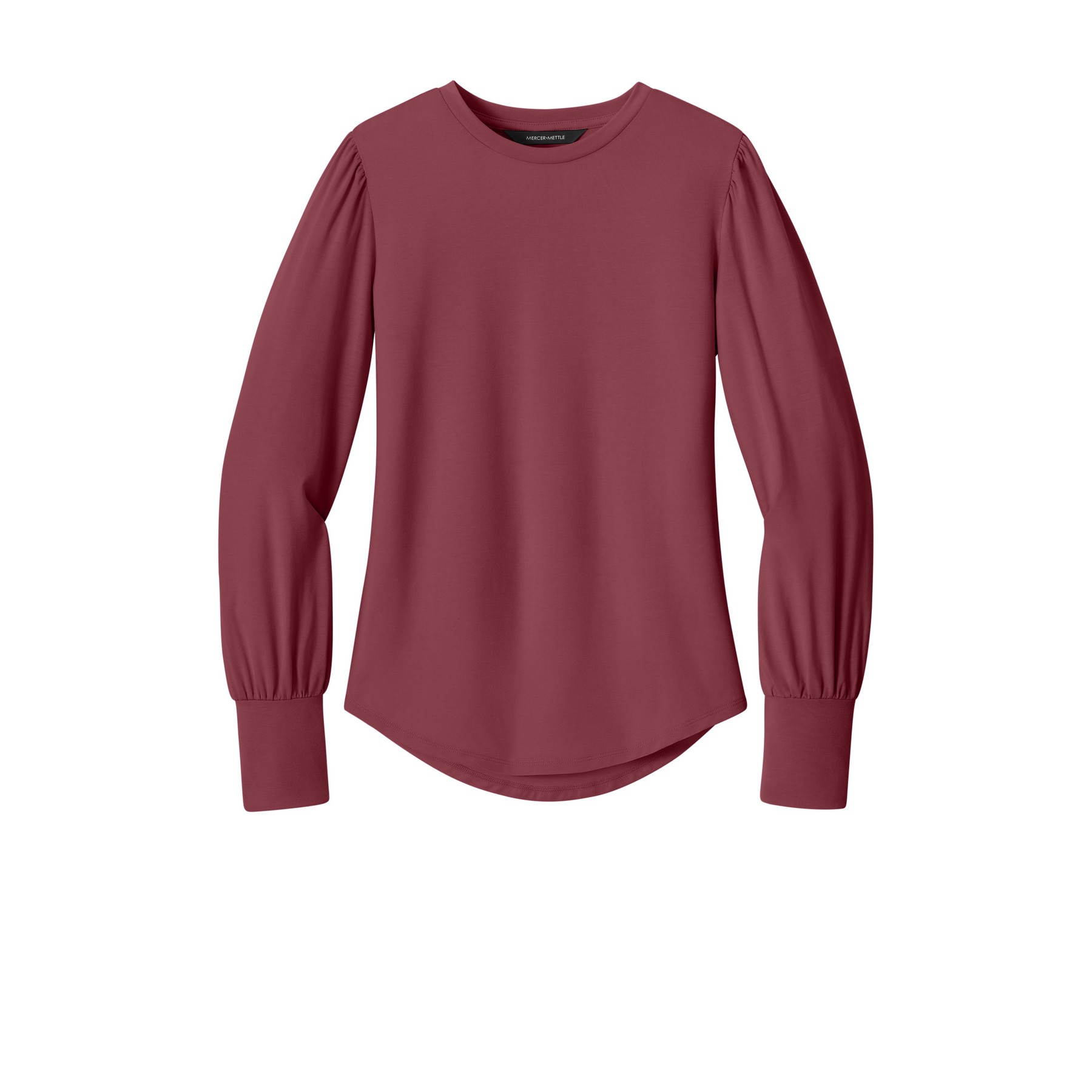 Women's Stretch Jersey Long Sleeve Blouson Top - Thumbnail Image