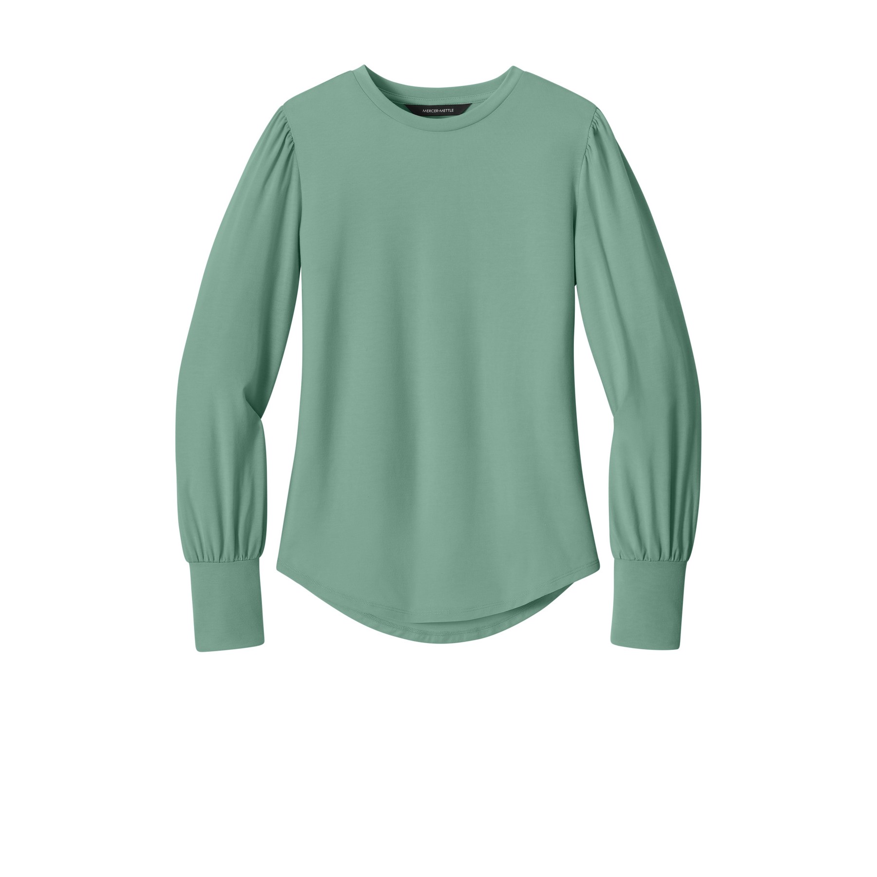 Women's Stretch Jersey Long Sleeve Blouson Top - Thumbnail Image