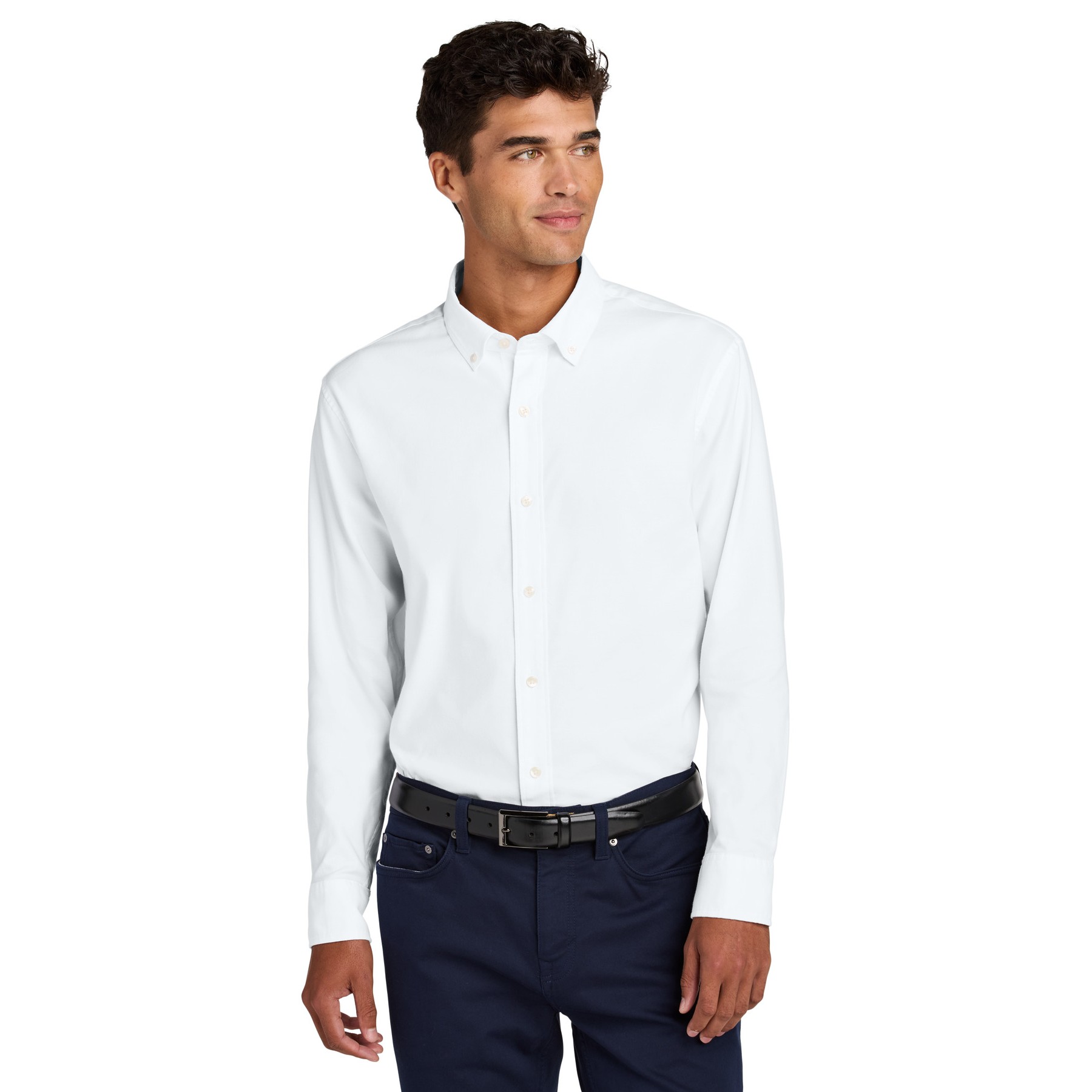 Long Sleeve Modern Oxford Shirt - Main Image