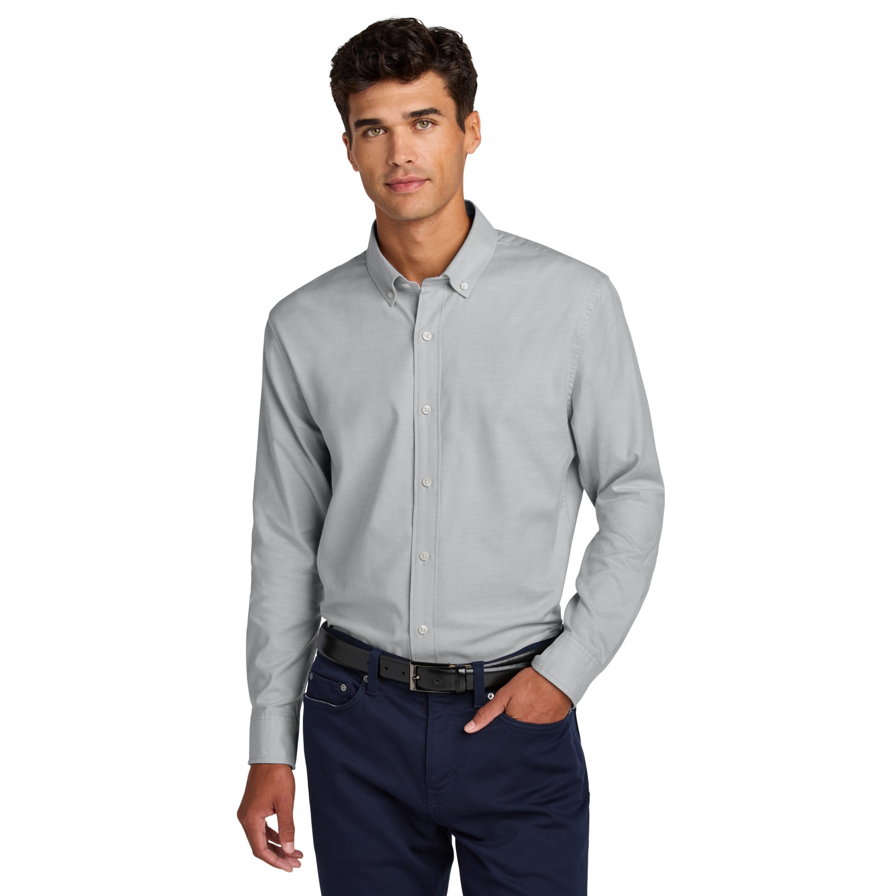 Long Sleeve Modern Oxford Shirt - Thumbnail Image