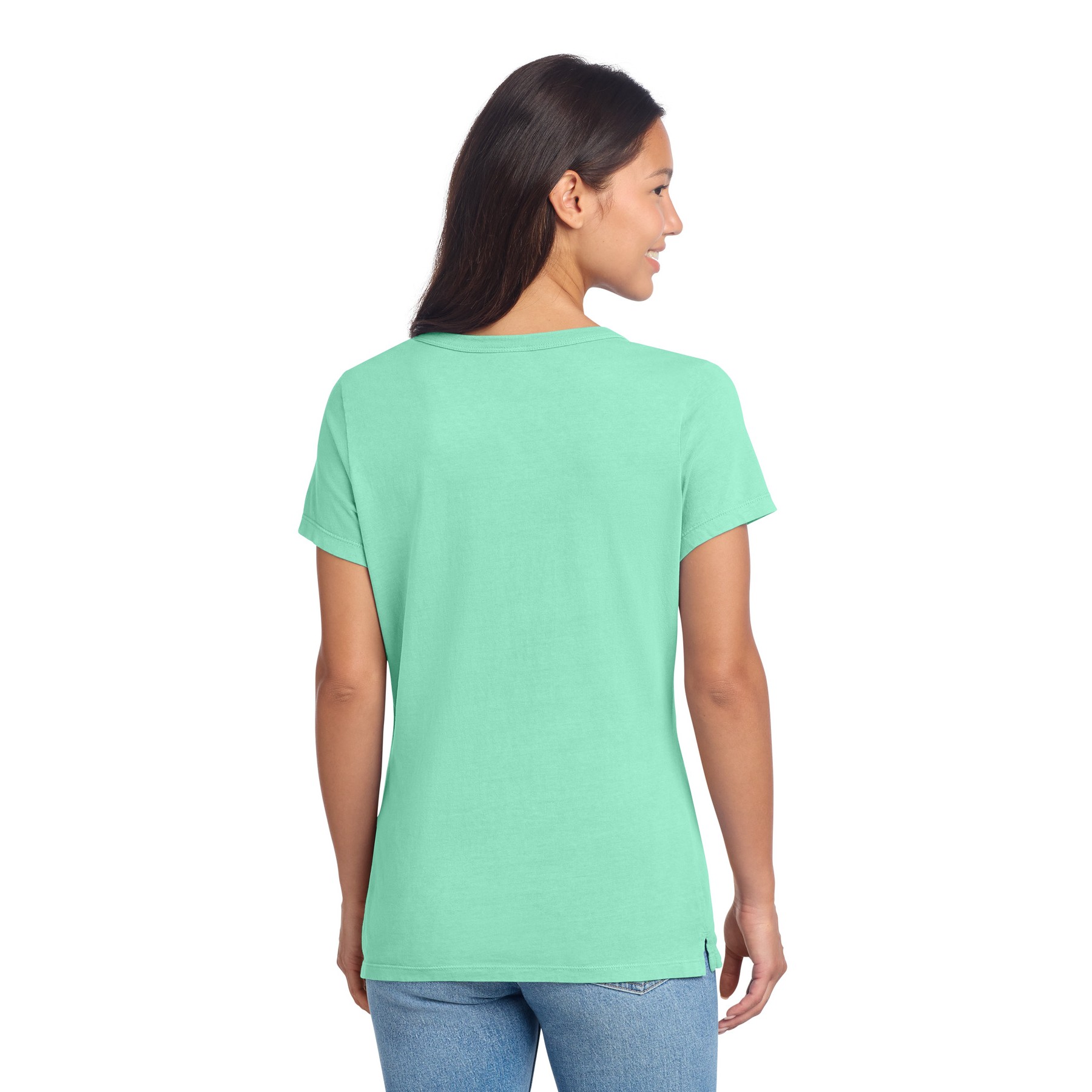 Garment-Dyed V-Neck Tee - Thumbnail Image