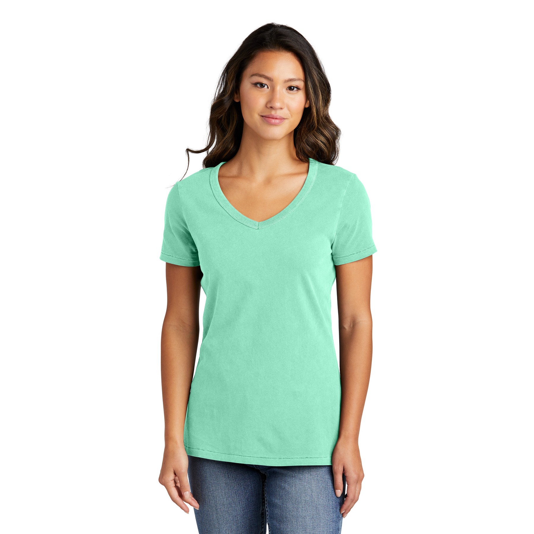 Garment-Dyed V-Neck Tee - Thumbnail Image
