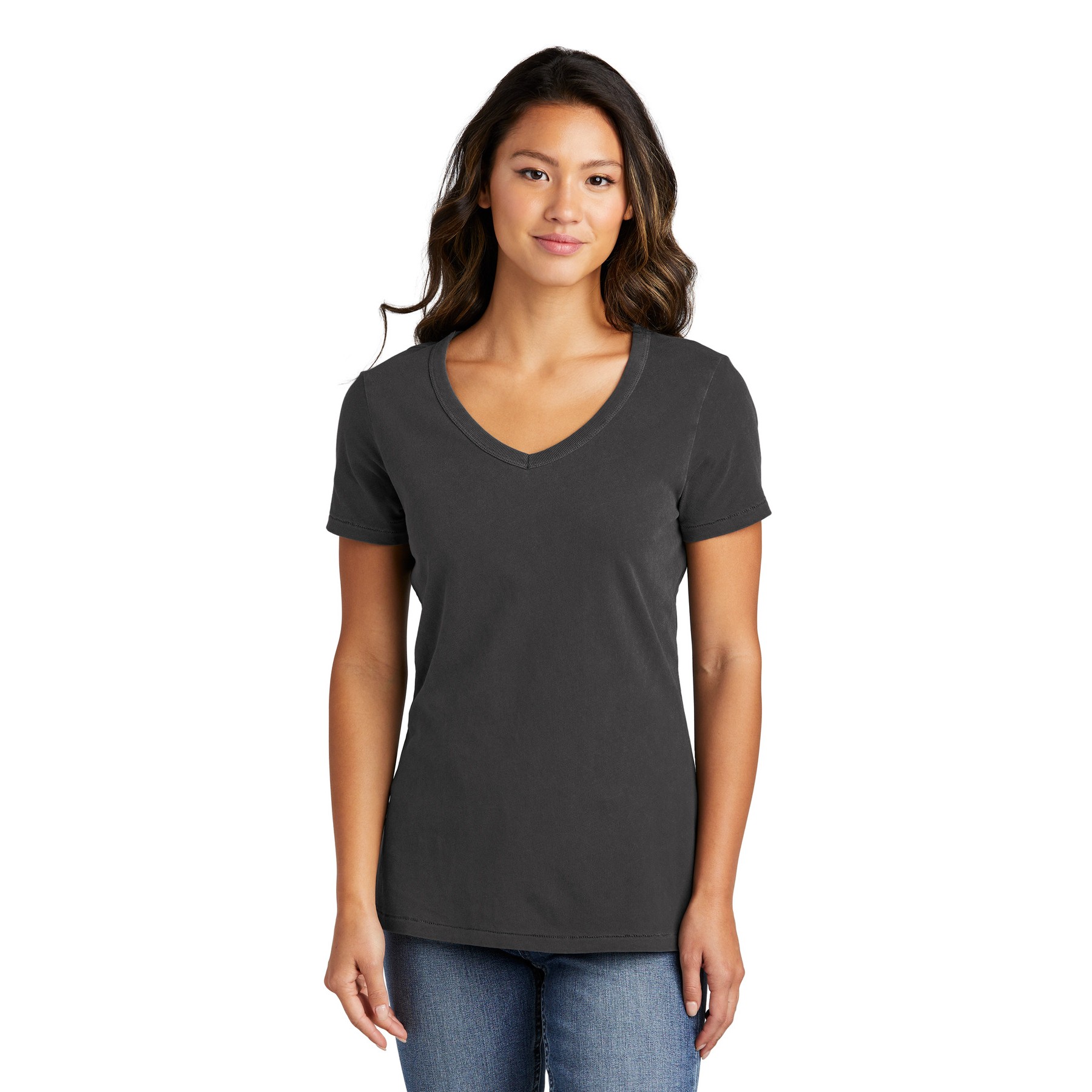 Garment-Dyed V-Neck Tee - Thumbnail Image