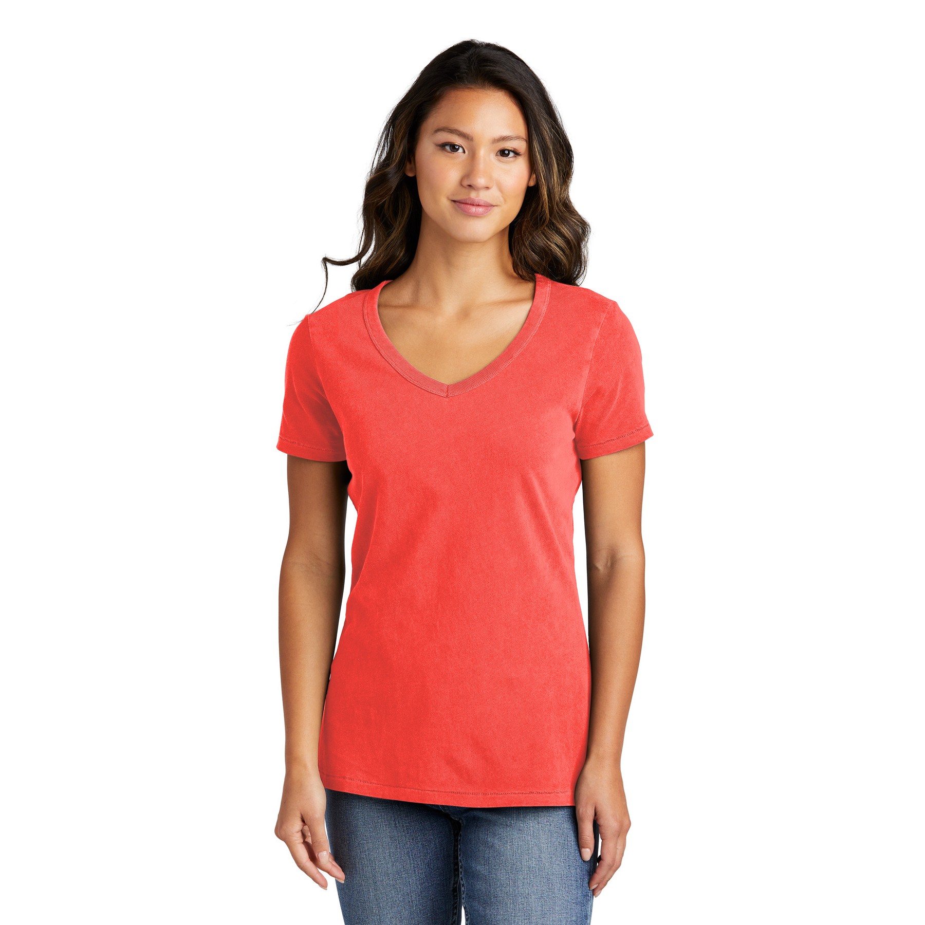 Garment-Dyed V-Neck Tee - Thumbnail Image