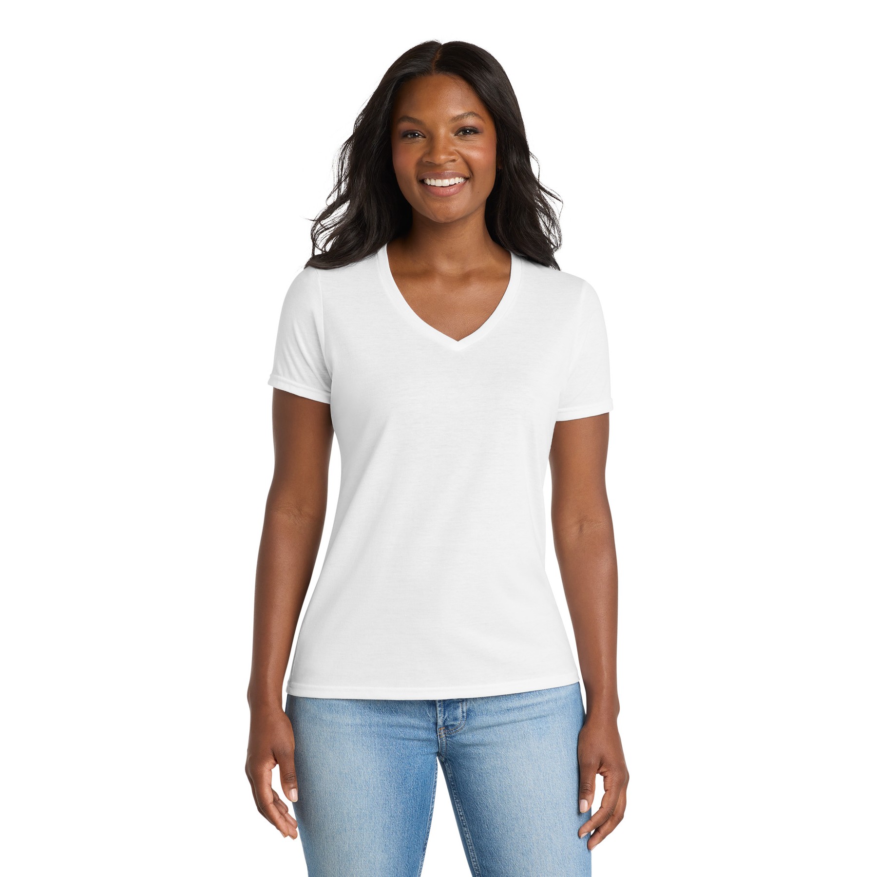 Women's Performance Blend V-Neck Tee - Main Image