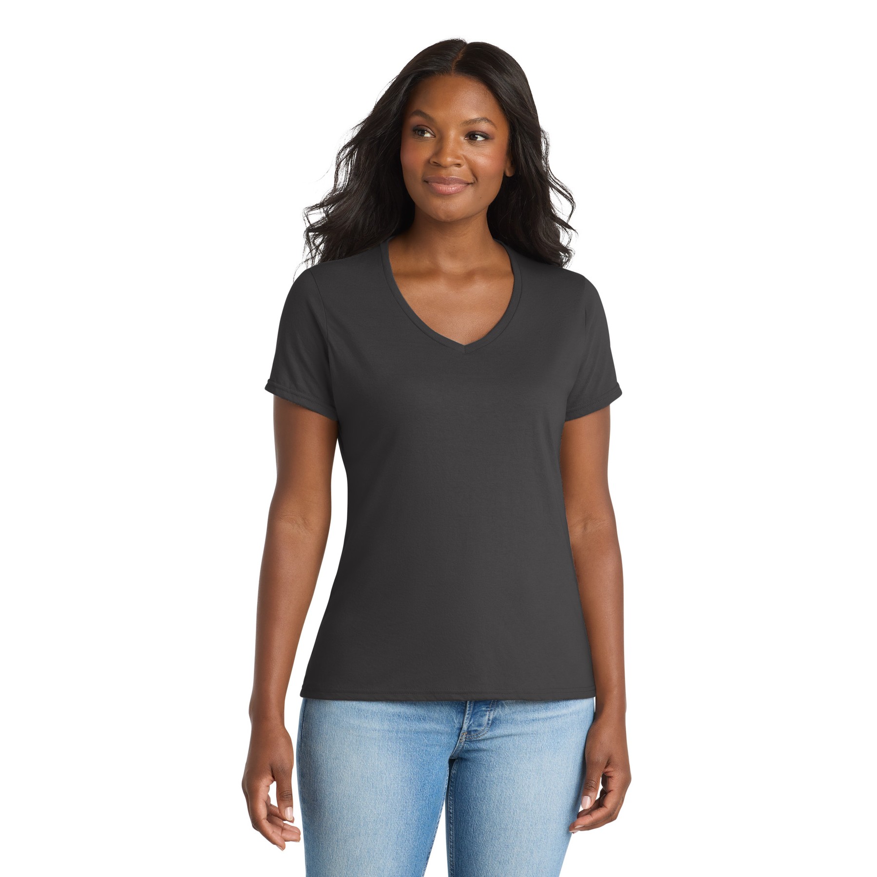 Women's Performance Blend V-Neck Tee - Thumbnail Image