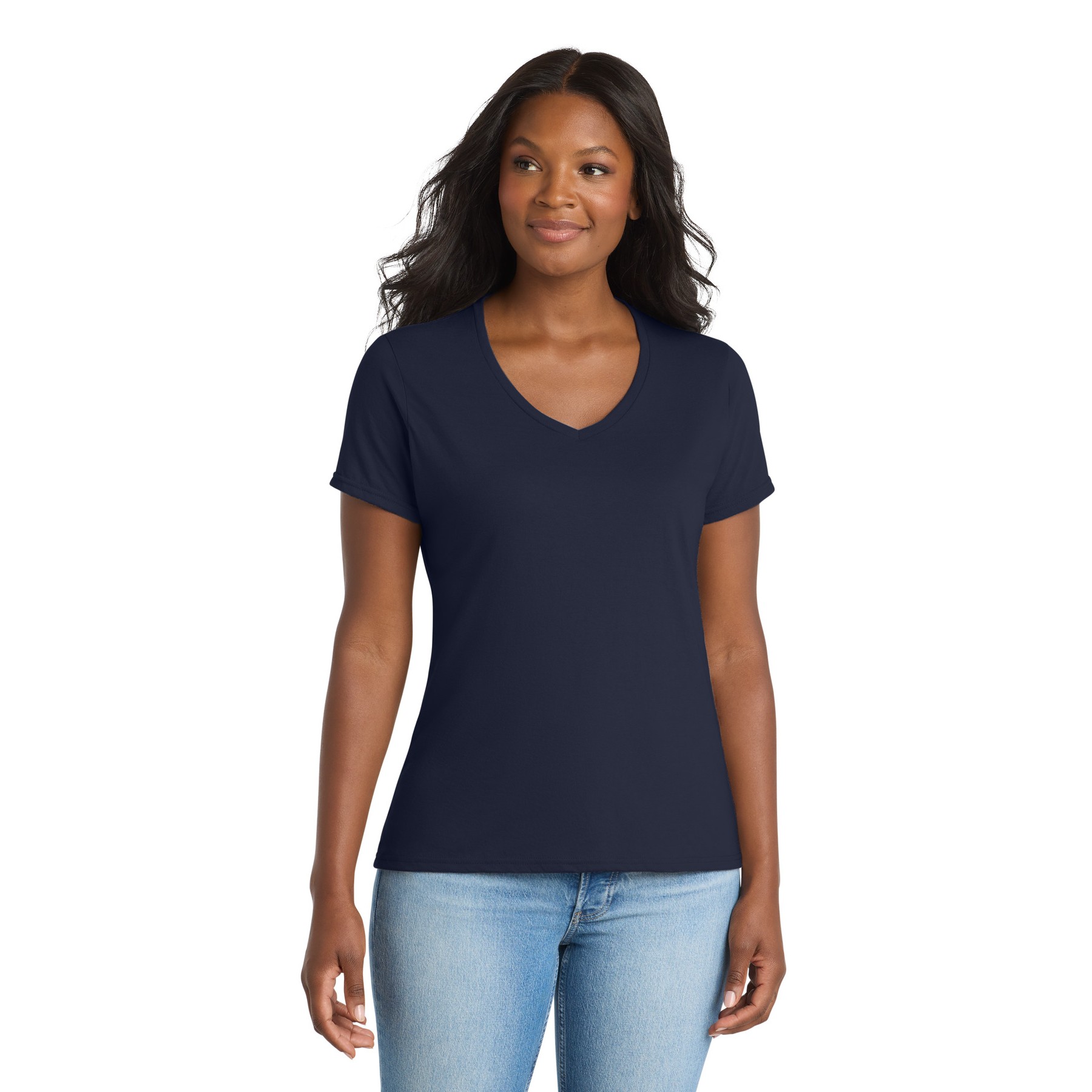 Women's Performance Blend V-Neck Tee - Thumbnail Image