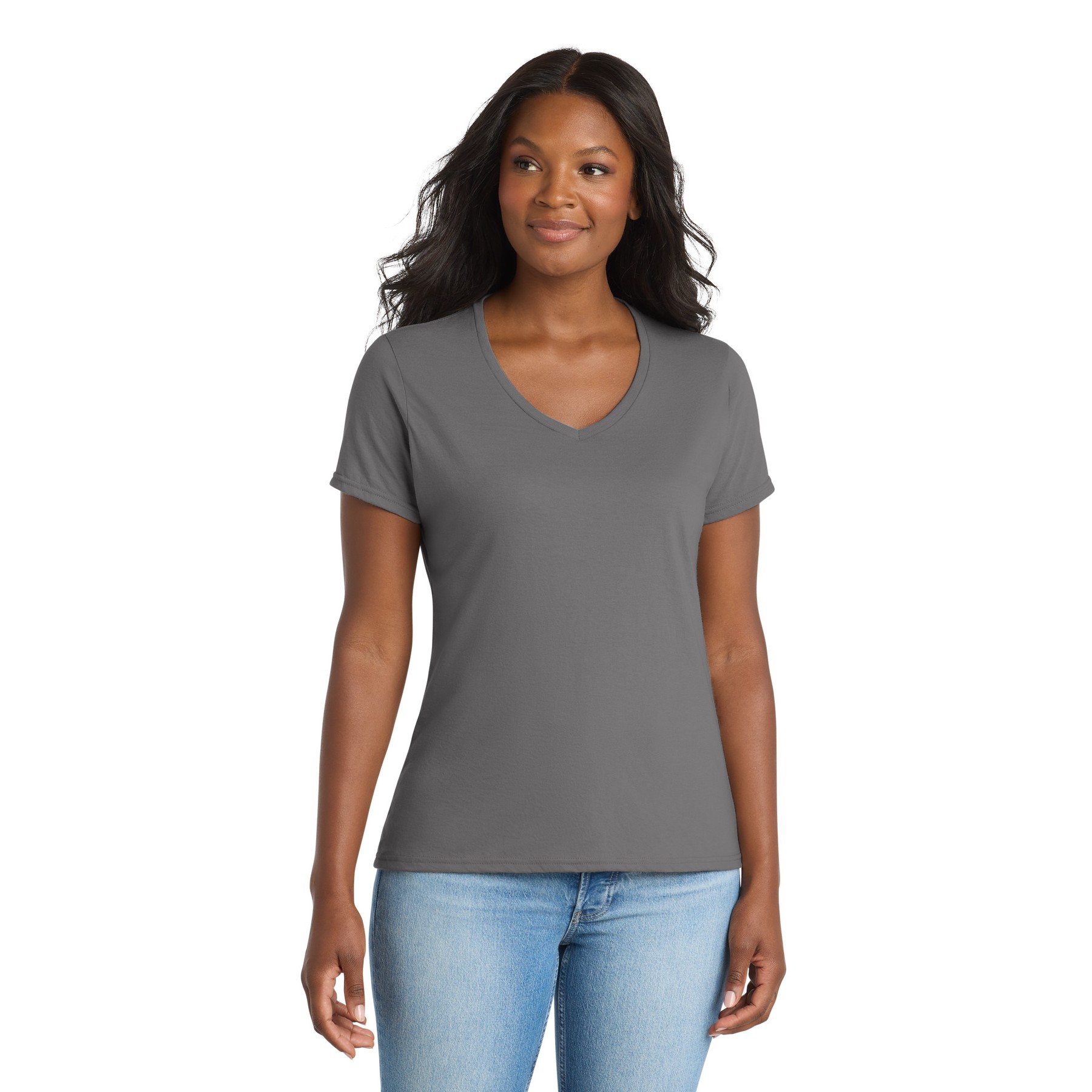 Women's Performance Blend V-Neck Tee - Thumbnail Image