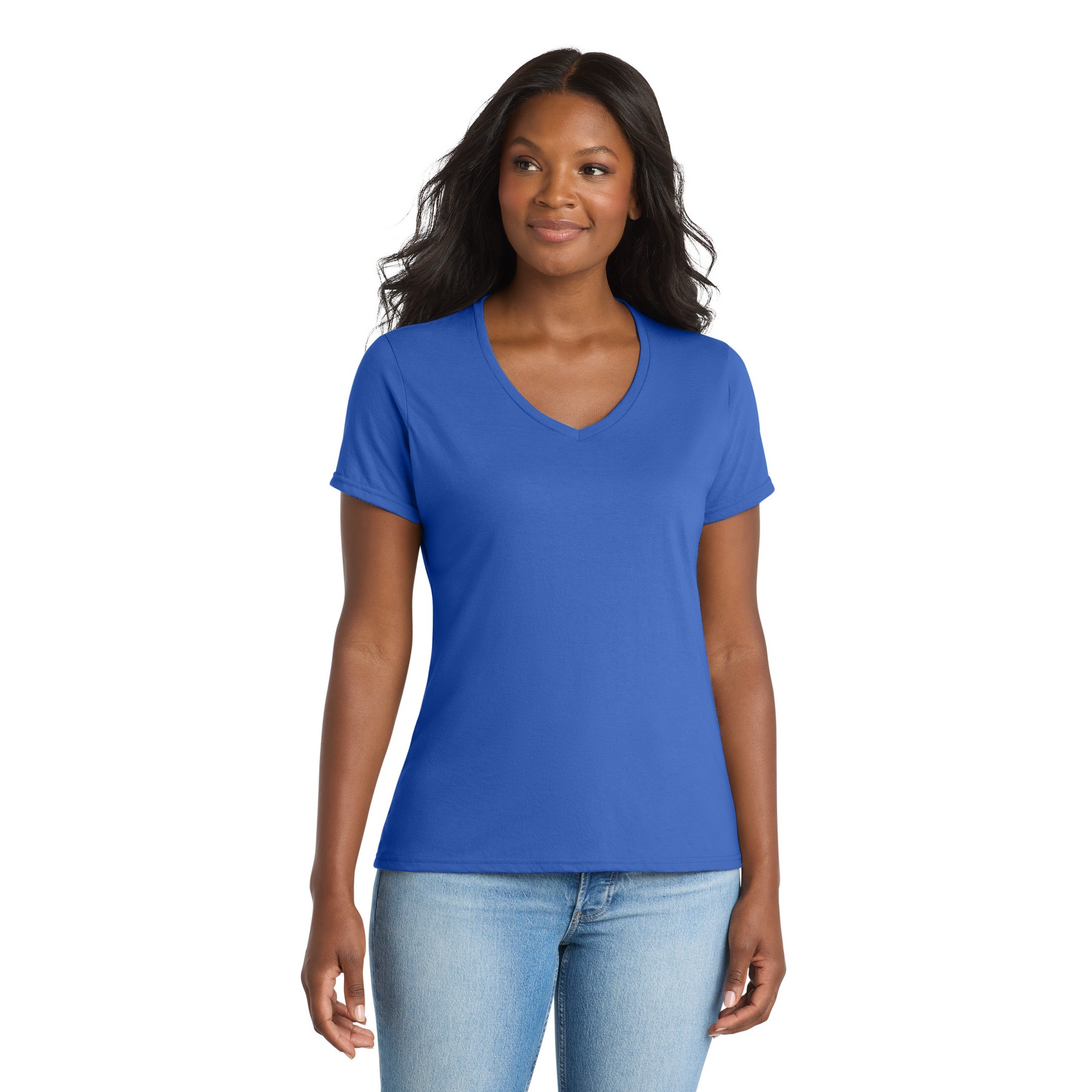 Women's Performance Blend V-Neck Tee - Thumbnail Image