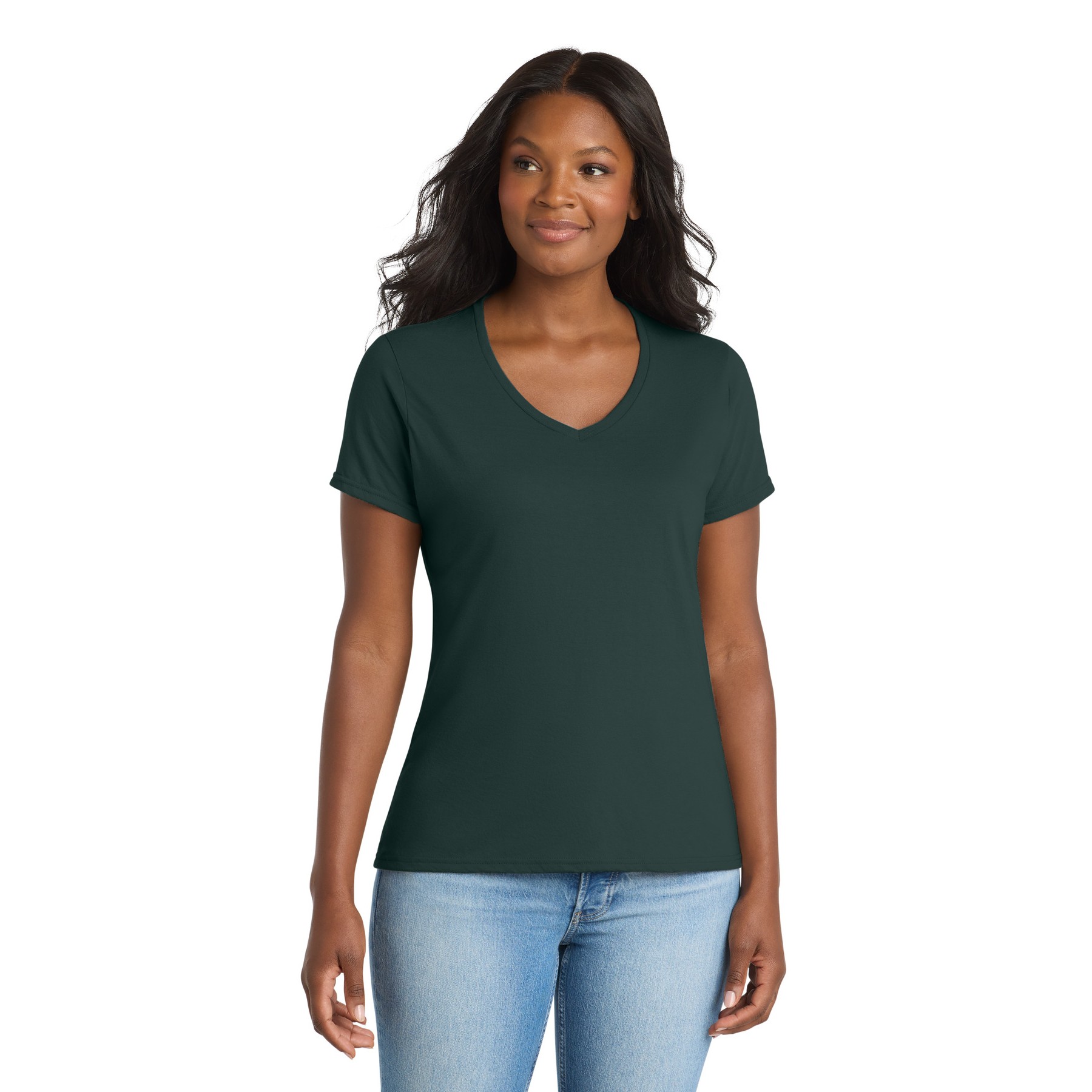 Women's Performance Blend V-Neck Tee - Thumbnail Image