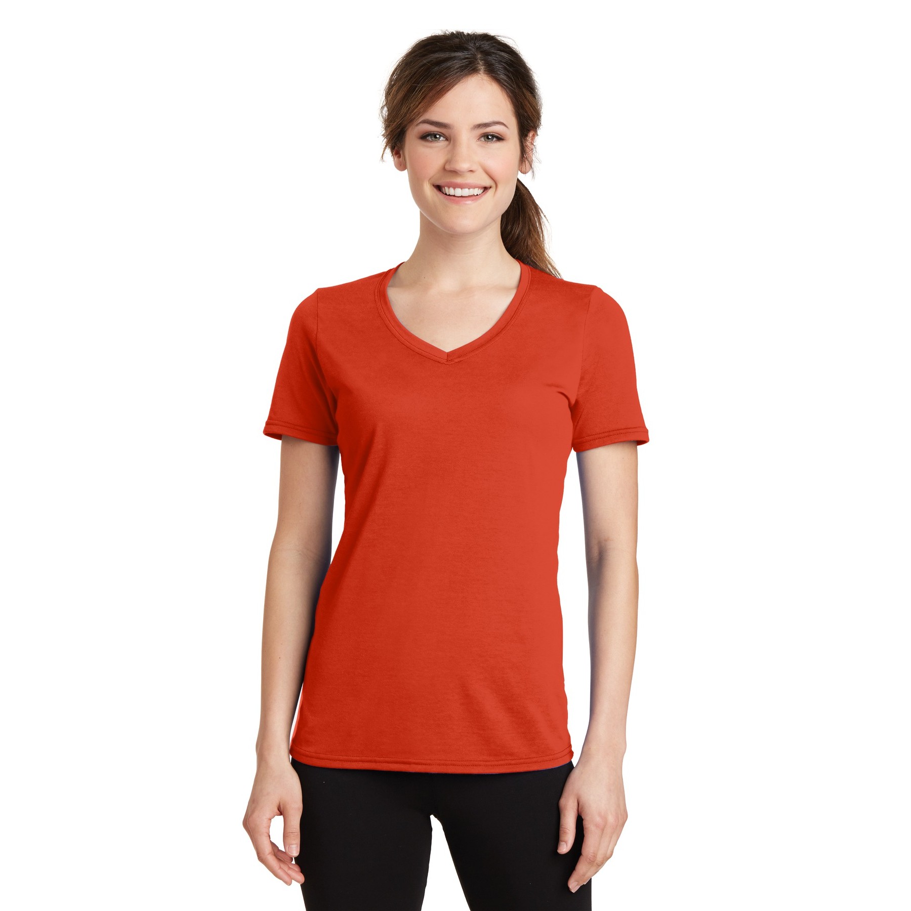 Women's Performance Blend V-Neck Tee - Thumbnail Image
