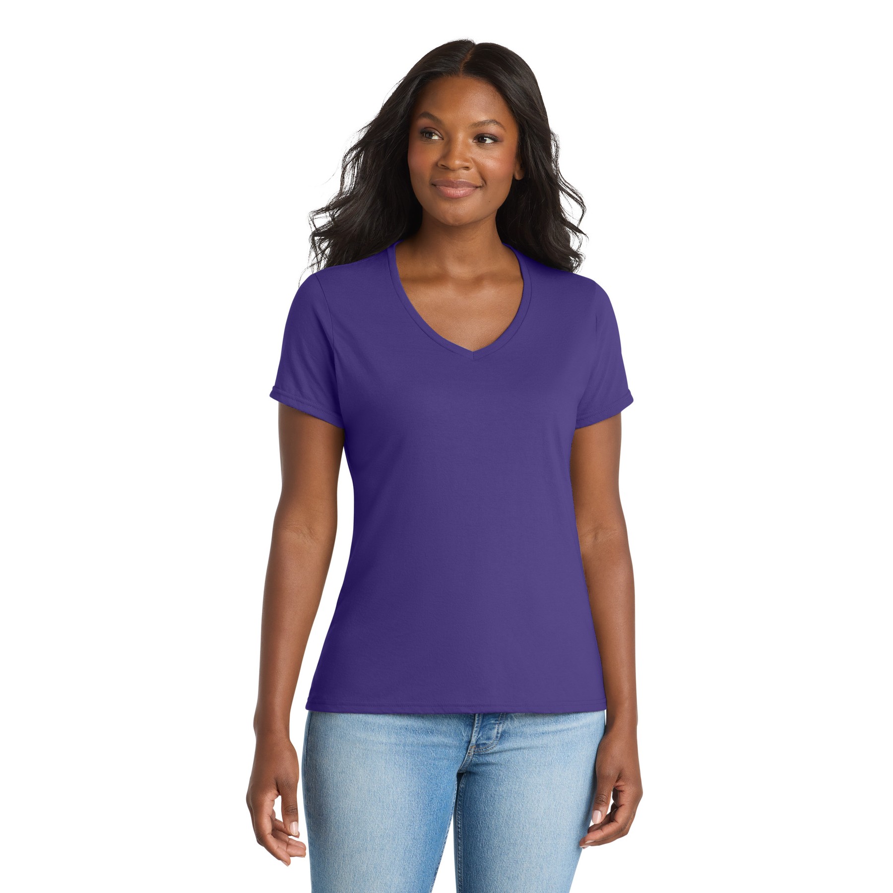 Women's Performance Blend V-Neck Tee - Thumbnail Image