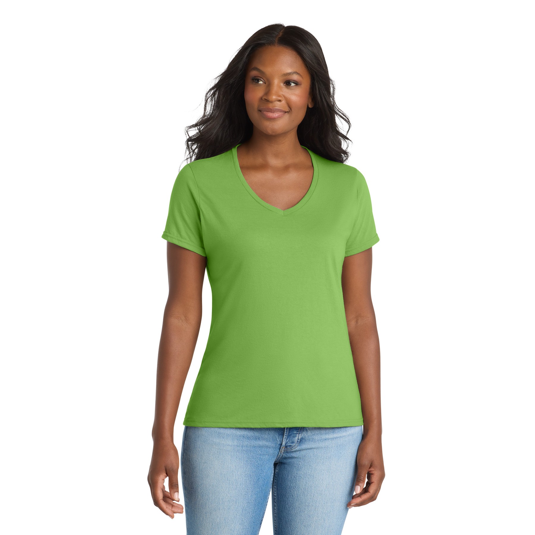 Women's Performance Blend V-Neck Tee - Thumbnail Image