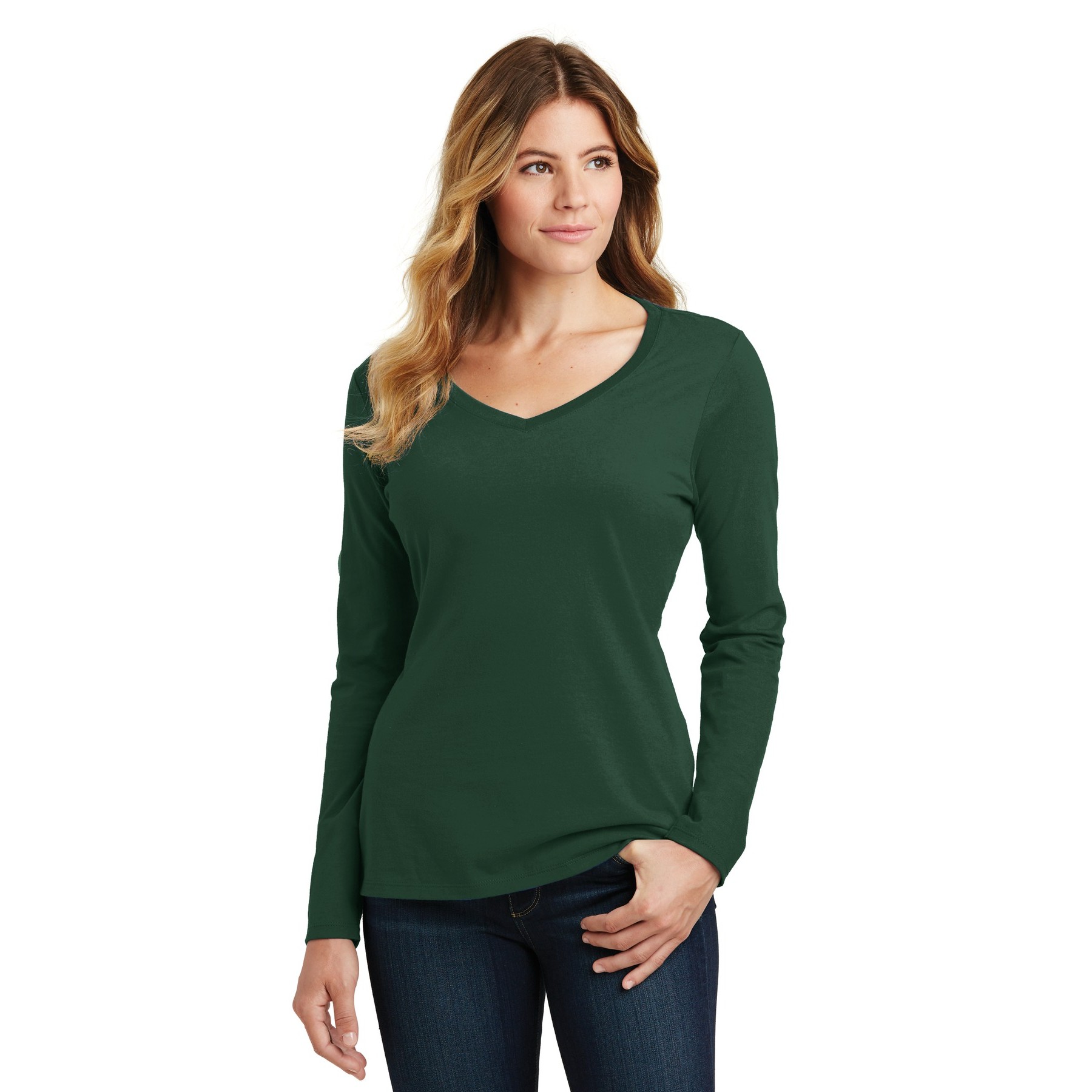 Women's Long Sleeve Fan Favorite V-Neck Tee - Thumbnail Image
