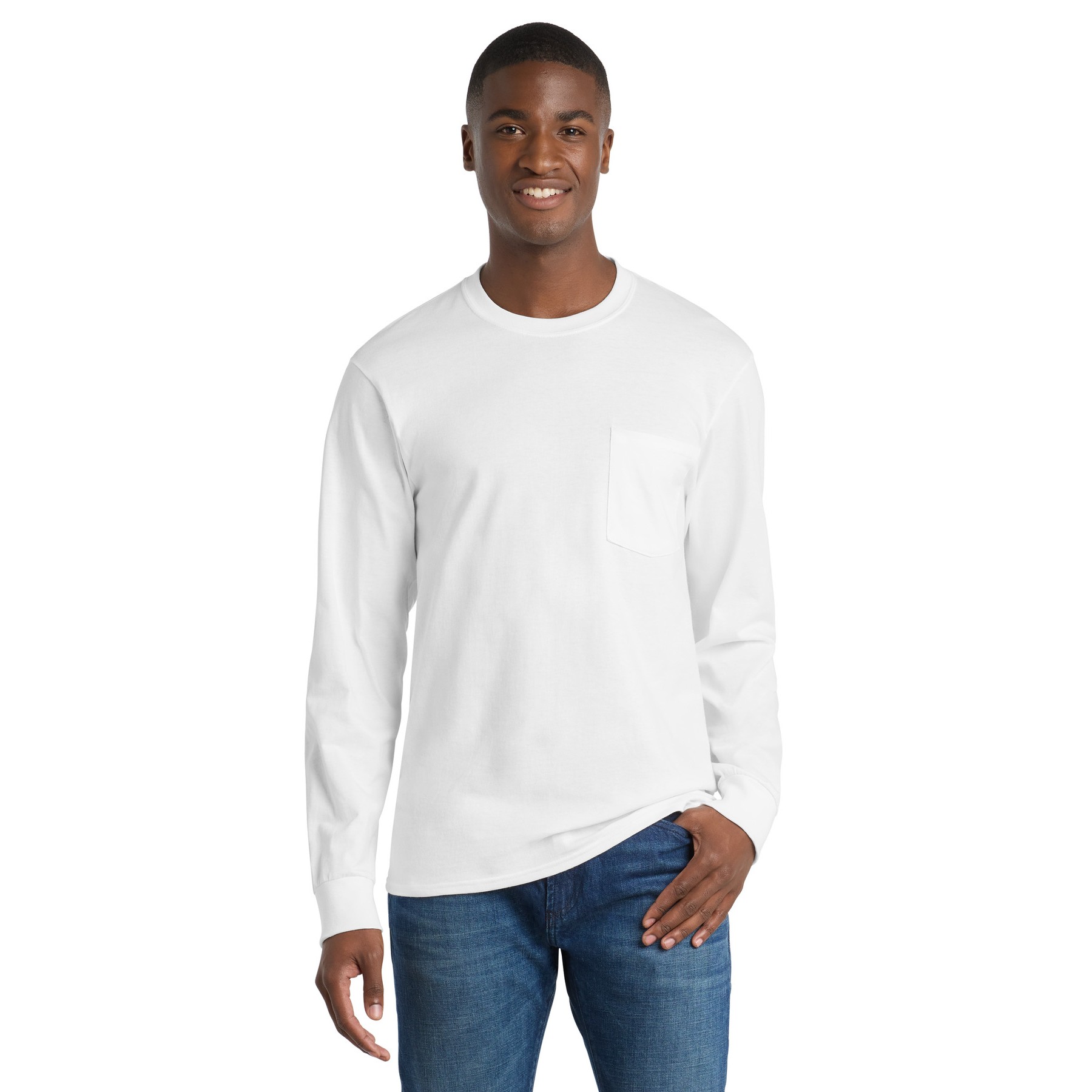 Tall Long Sleeve Essential Pocket Tee - Main Image