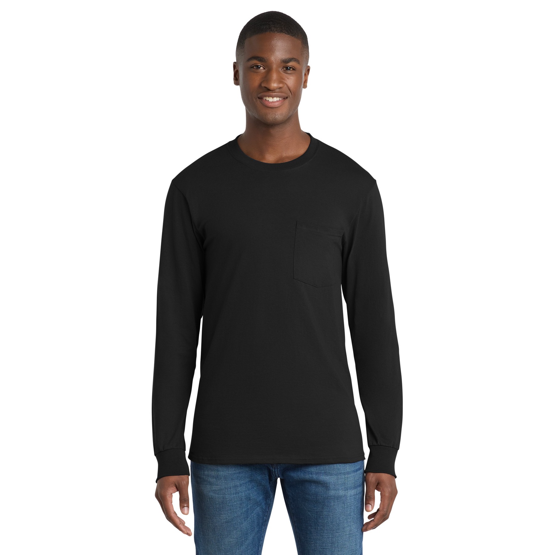 Tall Long Sleeve Essential Pocket Tee - Thumbnail Image
