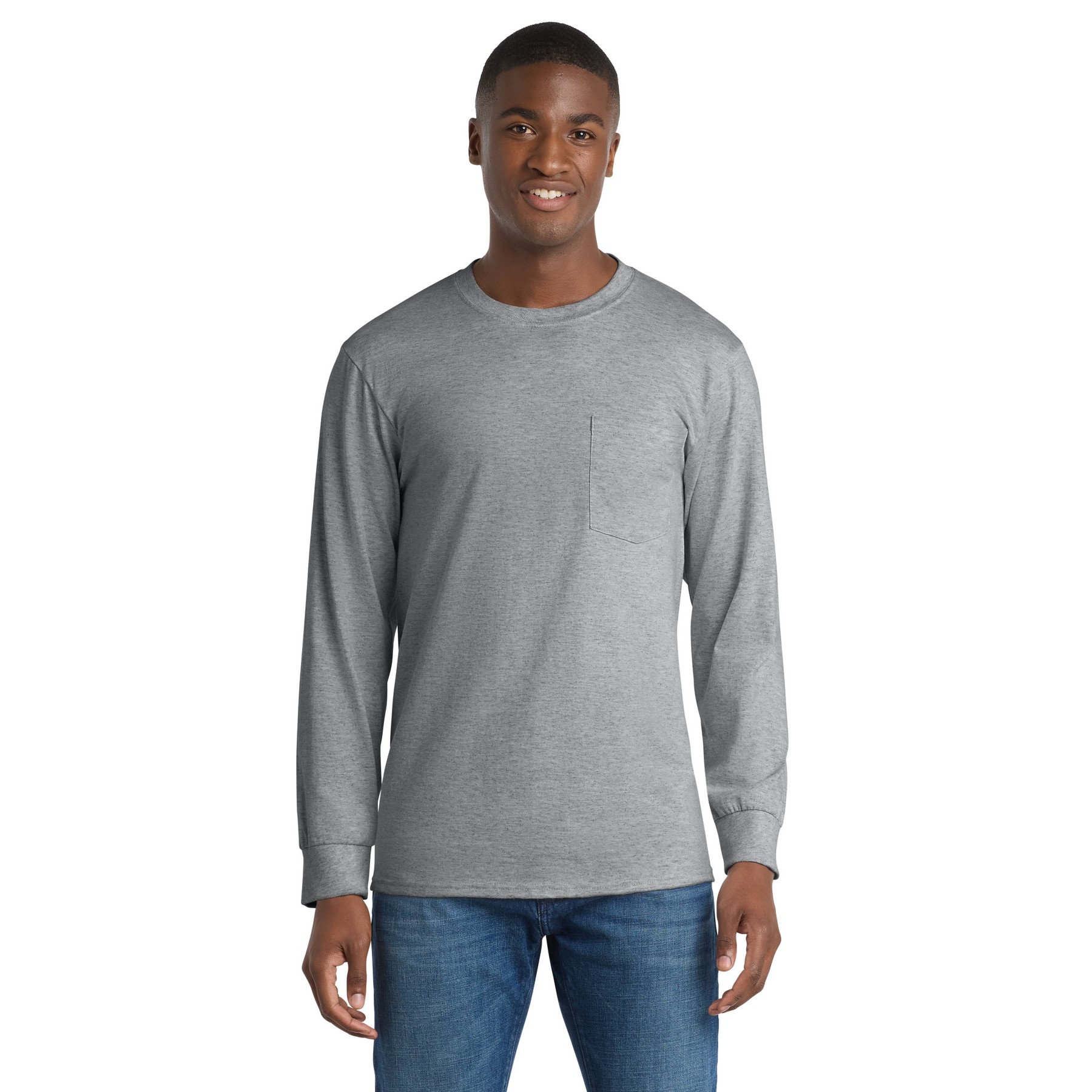 Tall Long Sleeve Essential Pocket Tee - Thumbnail Image