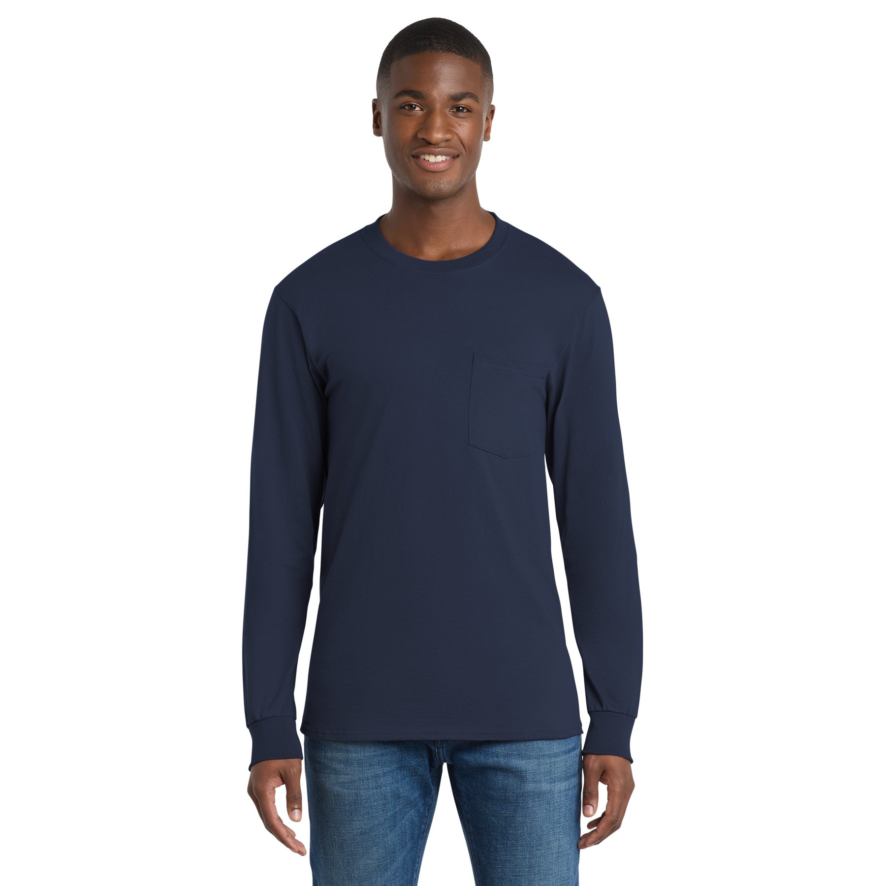 Tall Long Sleeve Essential Pocket Tee - Thumbnail Image