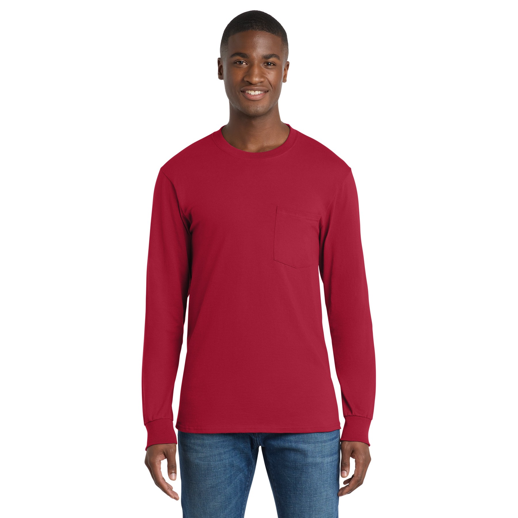 Tall Long Sleeve Essential Pocket Tee - Thumbnail Image