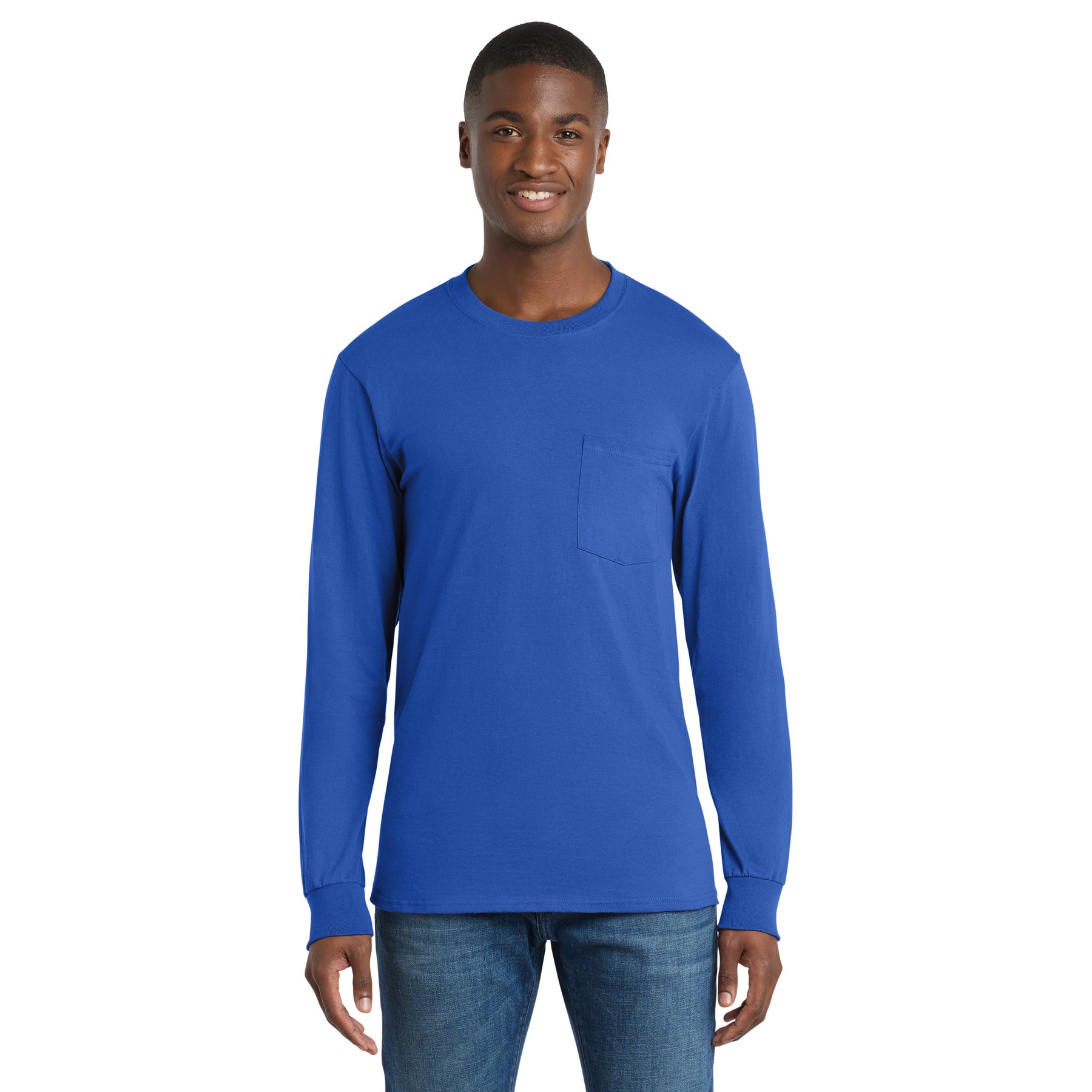 Tall Long Sleeve Essential Pocket Tee - Thumbnail Image