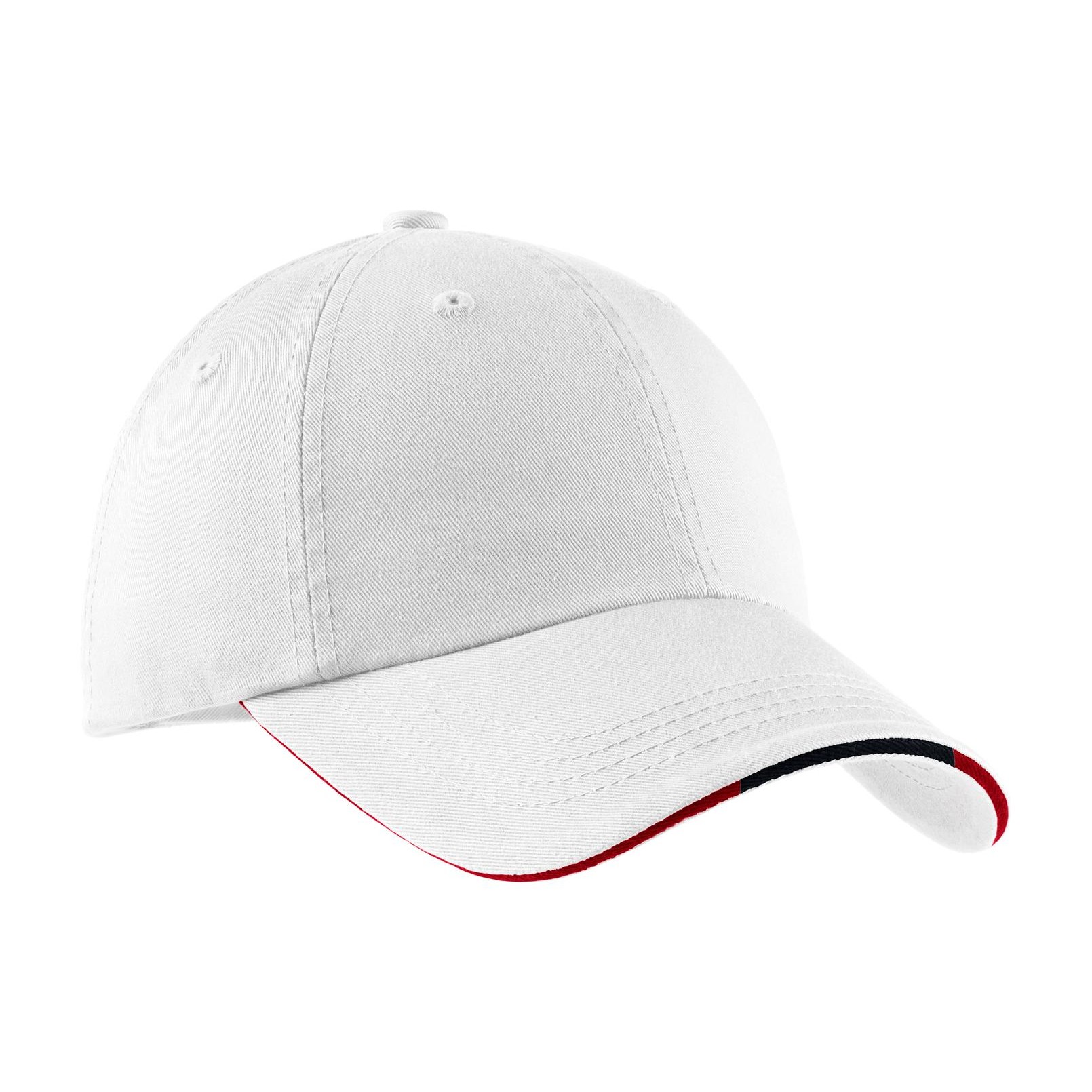 Sandwich Bill Cap with Striped Closure - Main Image