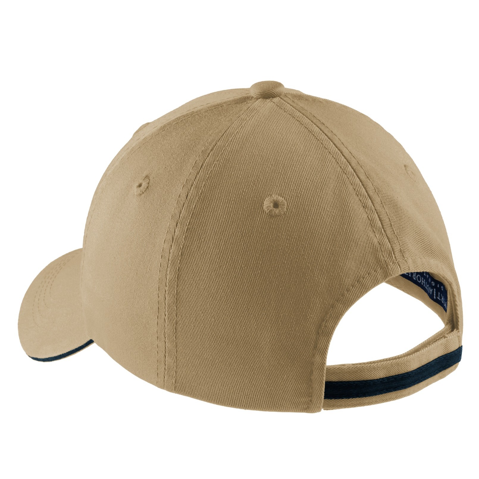 Sandwich Bill Cap with Striped Closure - Thumbnail Image