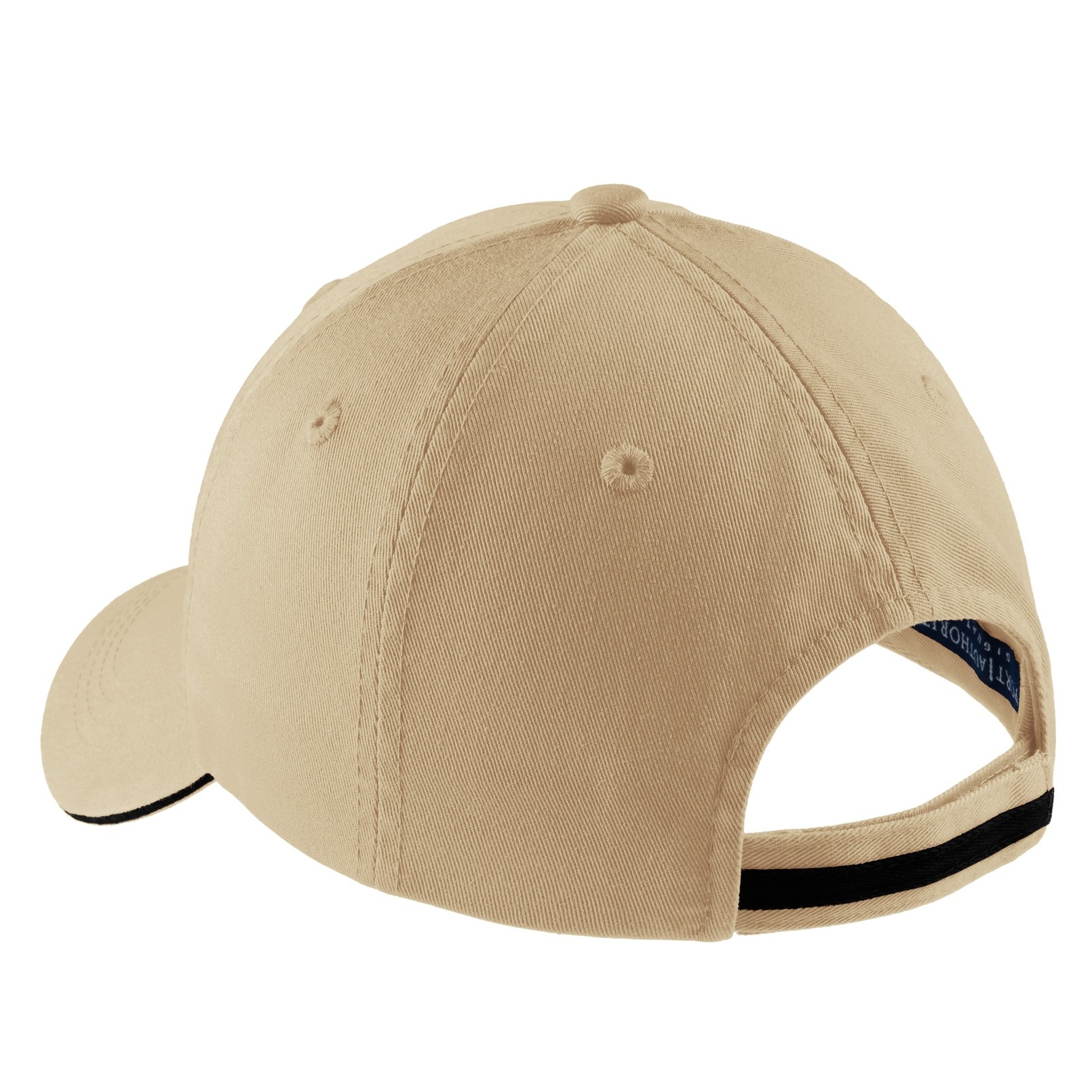 Sandwich Bill Cap with Striped Closure - Thumbnail Image