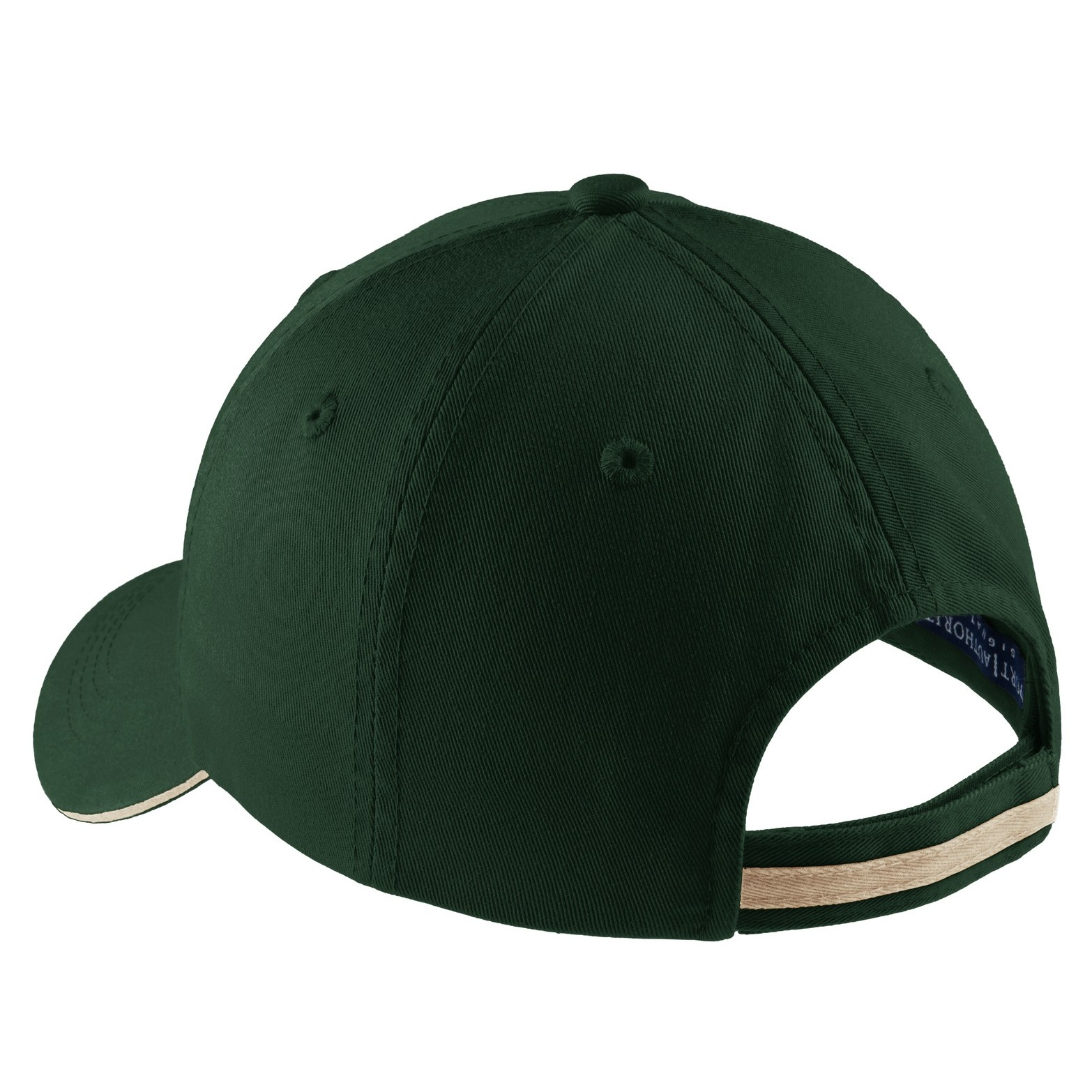 Sandwich Bill Cap with Striped Closure - Thumbnail Image