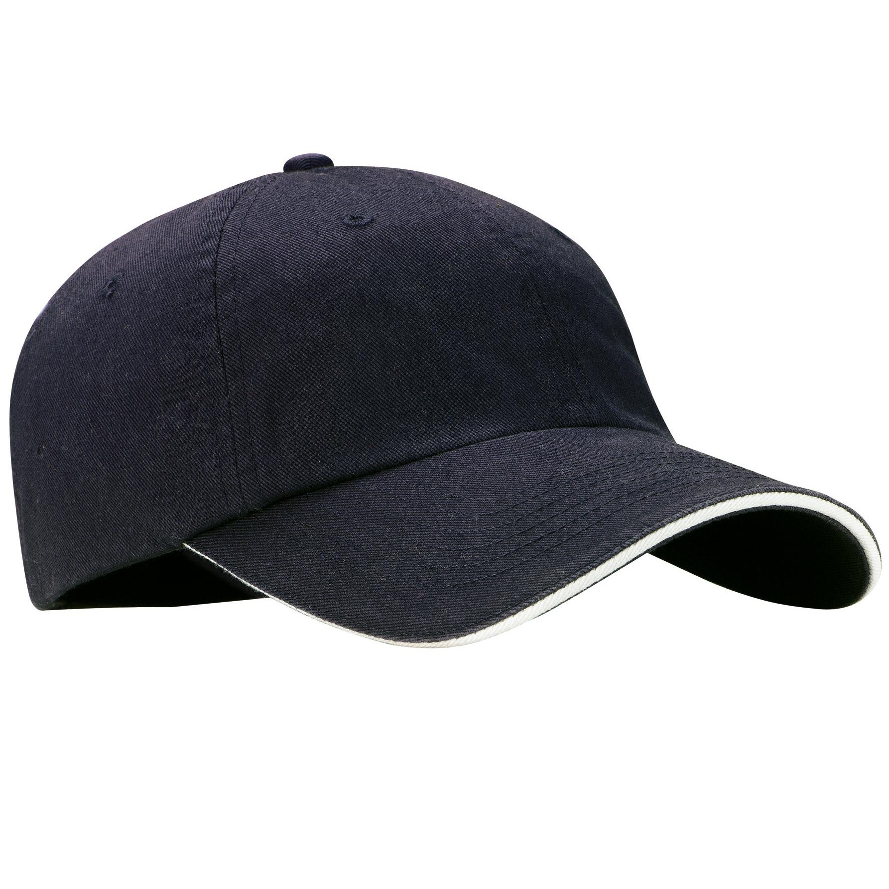 Sandwich Bill Cap with Striped Closure - Thumbnail Image