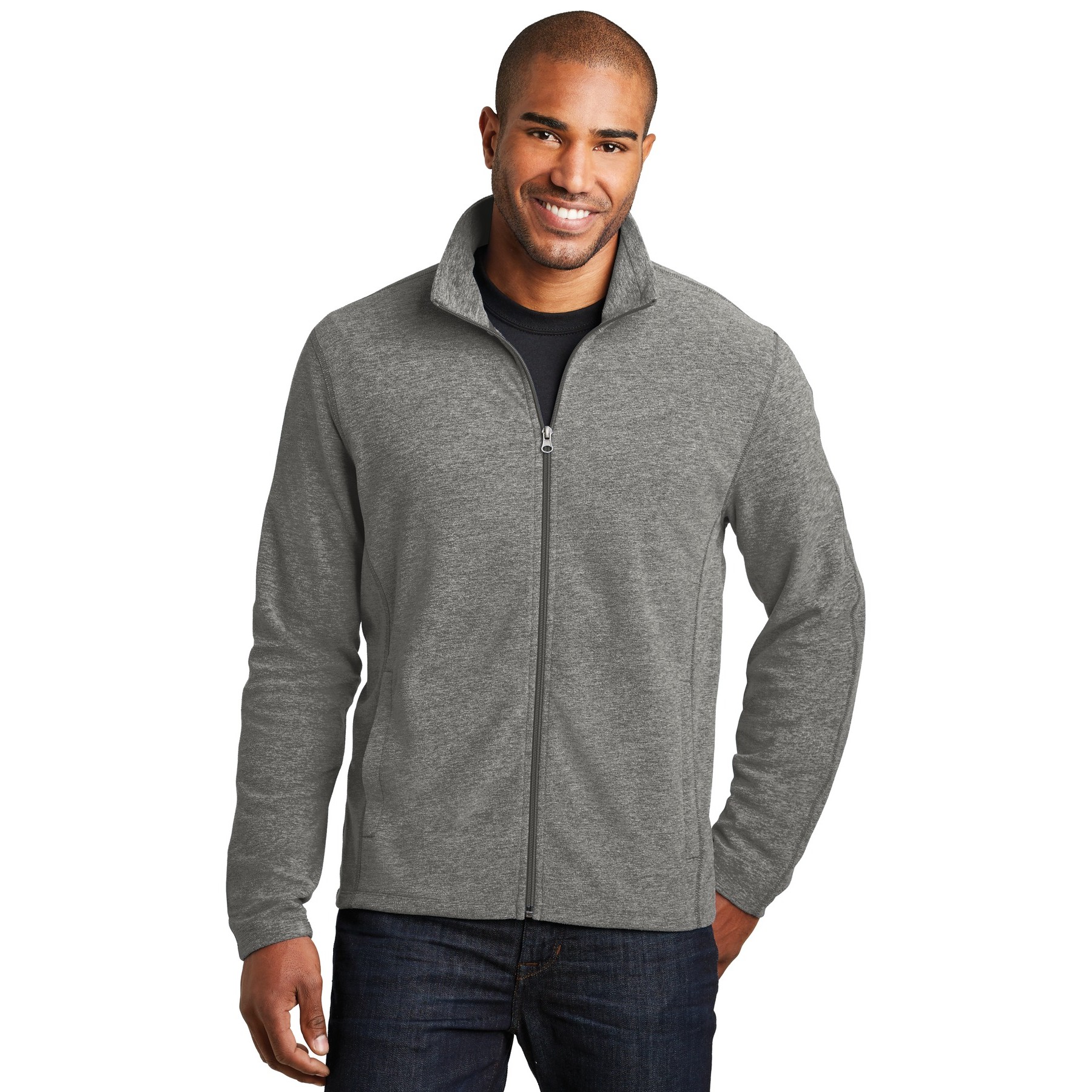 Heather Microfleece Full-Zip Jacket - Main Image