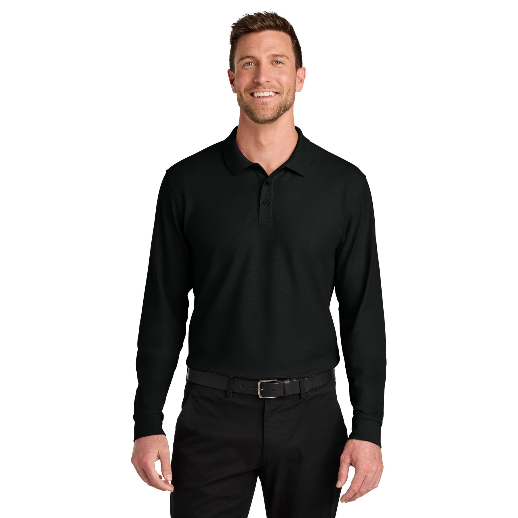 Wearever Signature Pique Long Sleeve Polo - Thumbnail Image