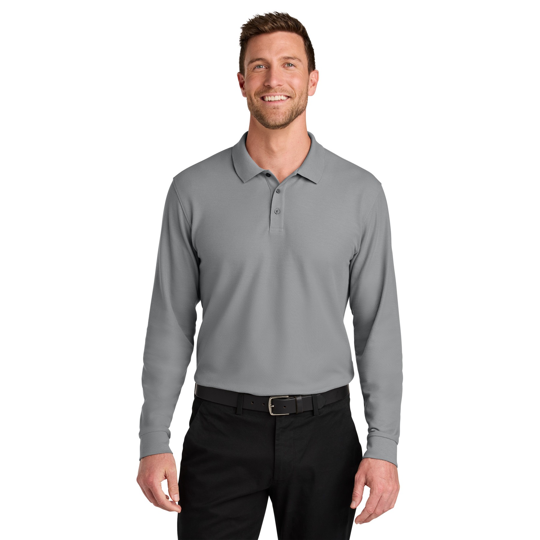 Wearever Signature Pique Long Sleeve Polo - Thumbnail Image