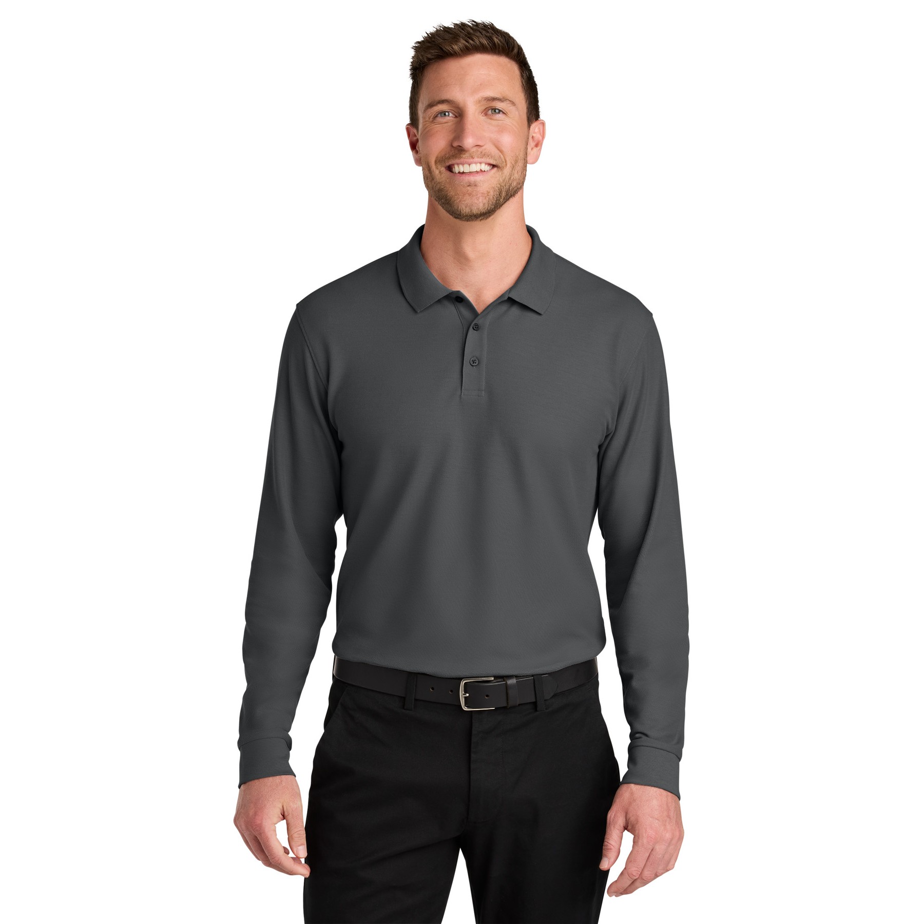 Wearever Signature Pique Long Sleeve Polo - Thumbnail Image