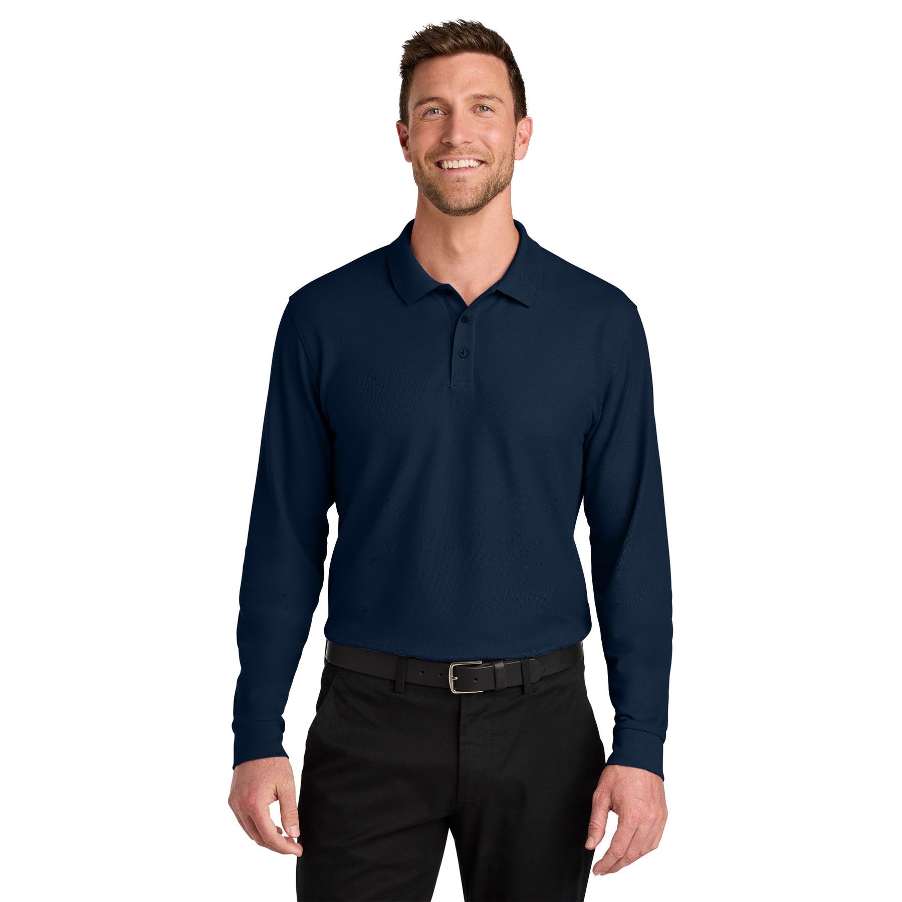 Wearever Signature Pique Long Sleeve Polo - Thumbnail Image