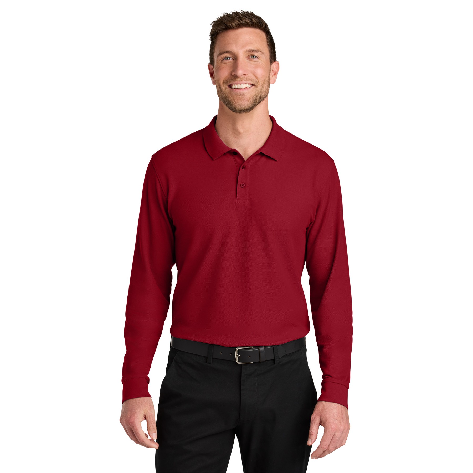 Wearever Signature Pique Long Sleeve Polo - Thumbnail Image