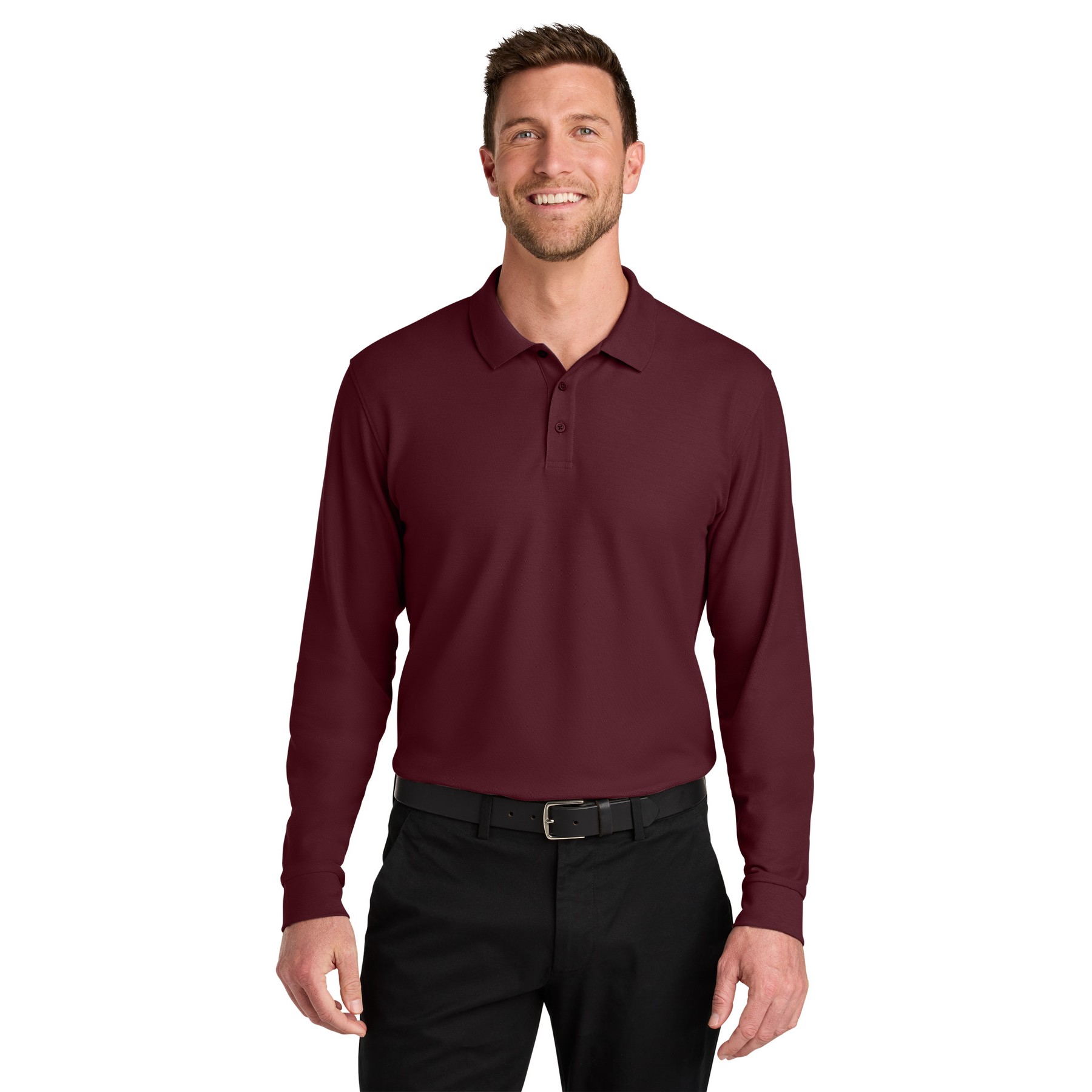 Wearever Signature Pique Long Sleeve Polo - Thumbnail Image