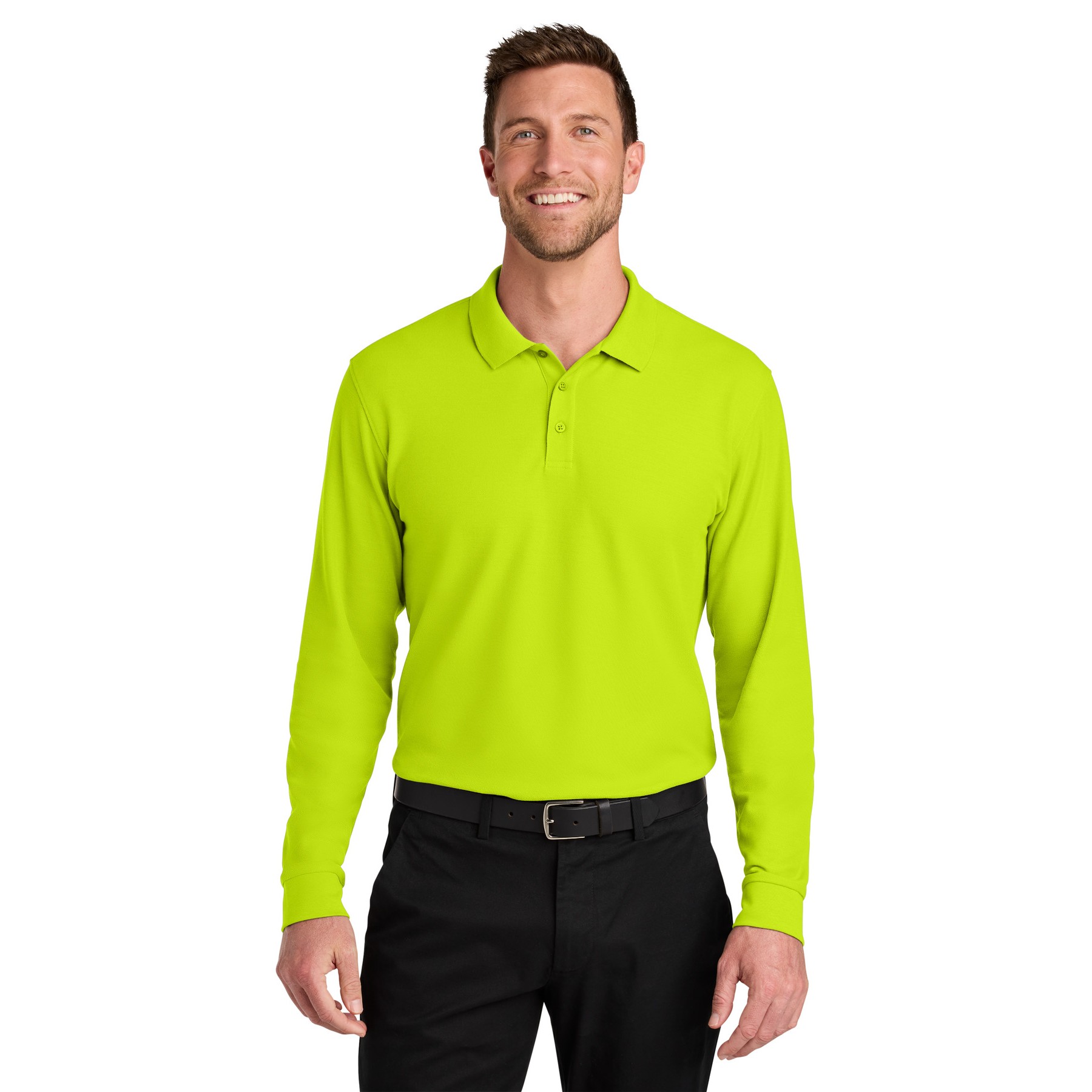 Wearever Signature Pique Long Sleeve Polo - Thumbnail Image