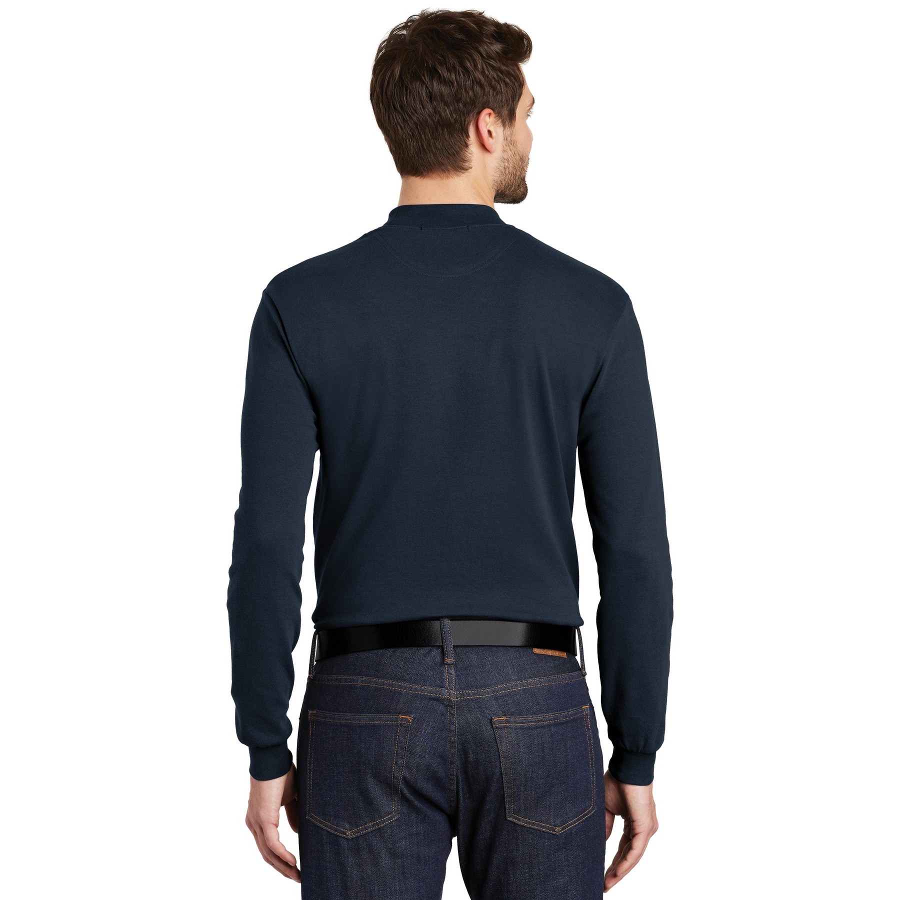 Interlock Knit Mock Turtleneck - Thumbnail Image