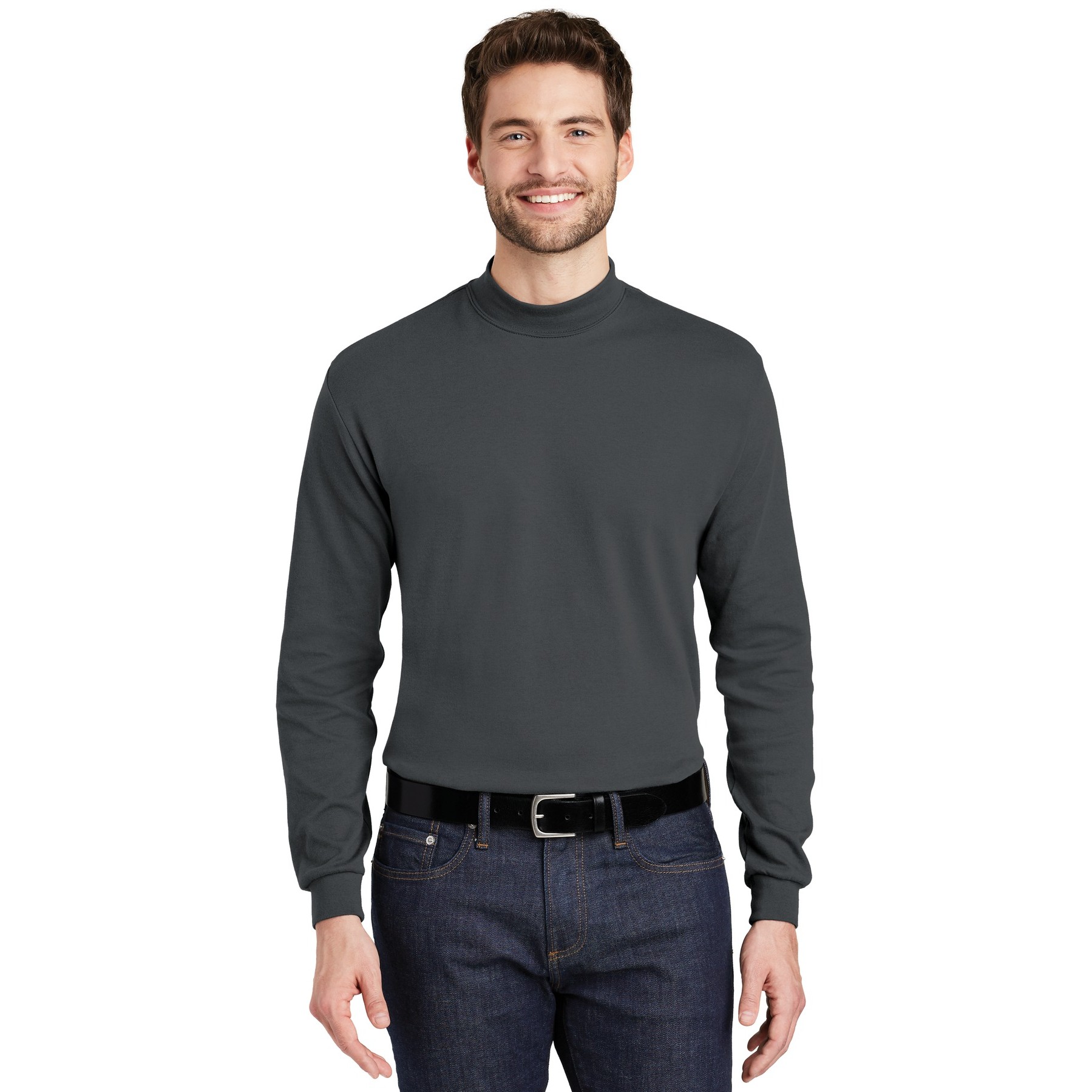 Interlock Knit Mock Turtleneck - Thumbnail Image