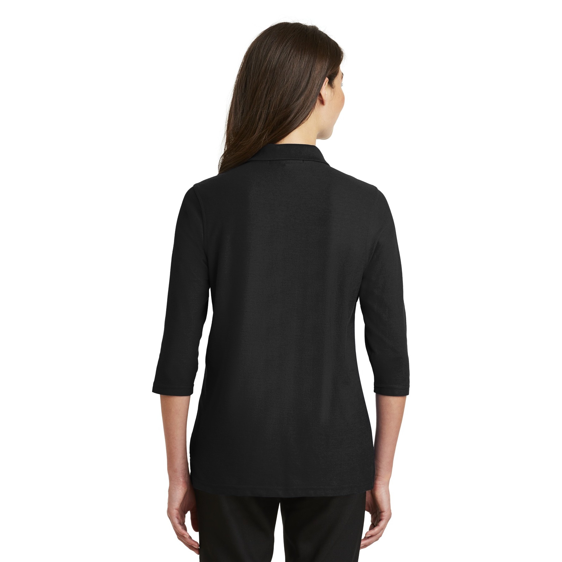 Women's Silk Touch 3/4-Sleeve Polo - Thumbnail Image