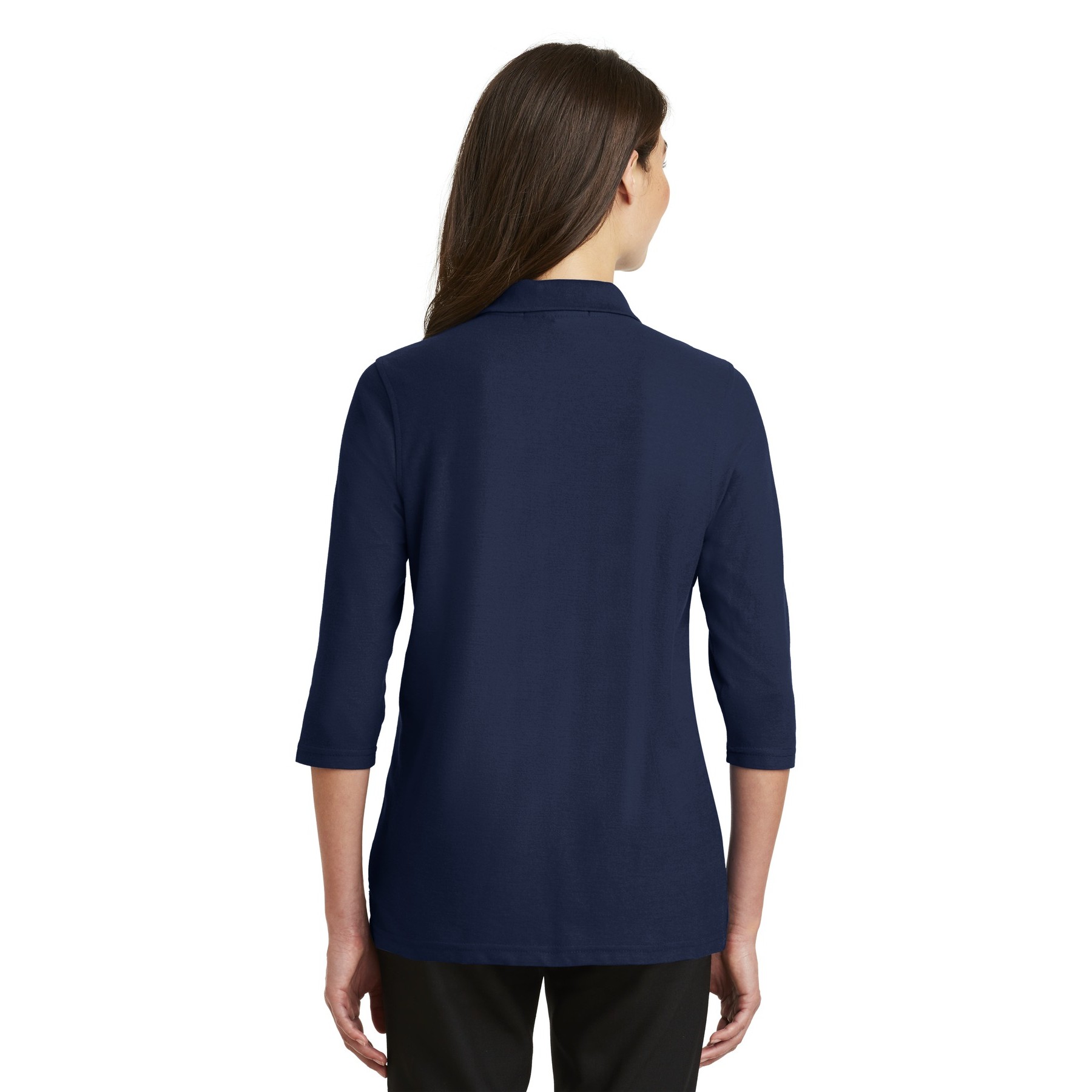 Women's Silk Touch 3/4-Sleeve Polo - Thumbnail Image