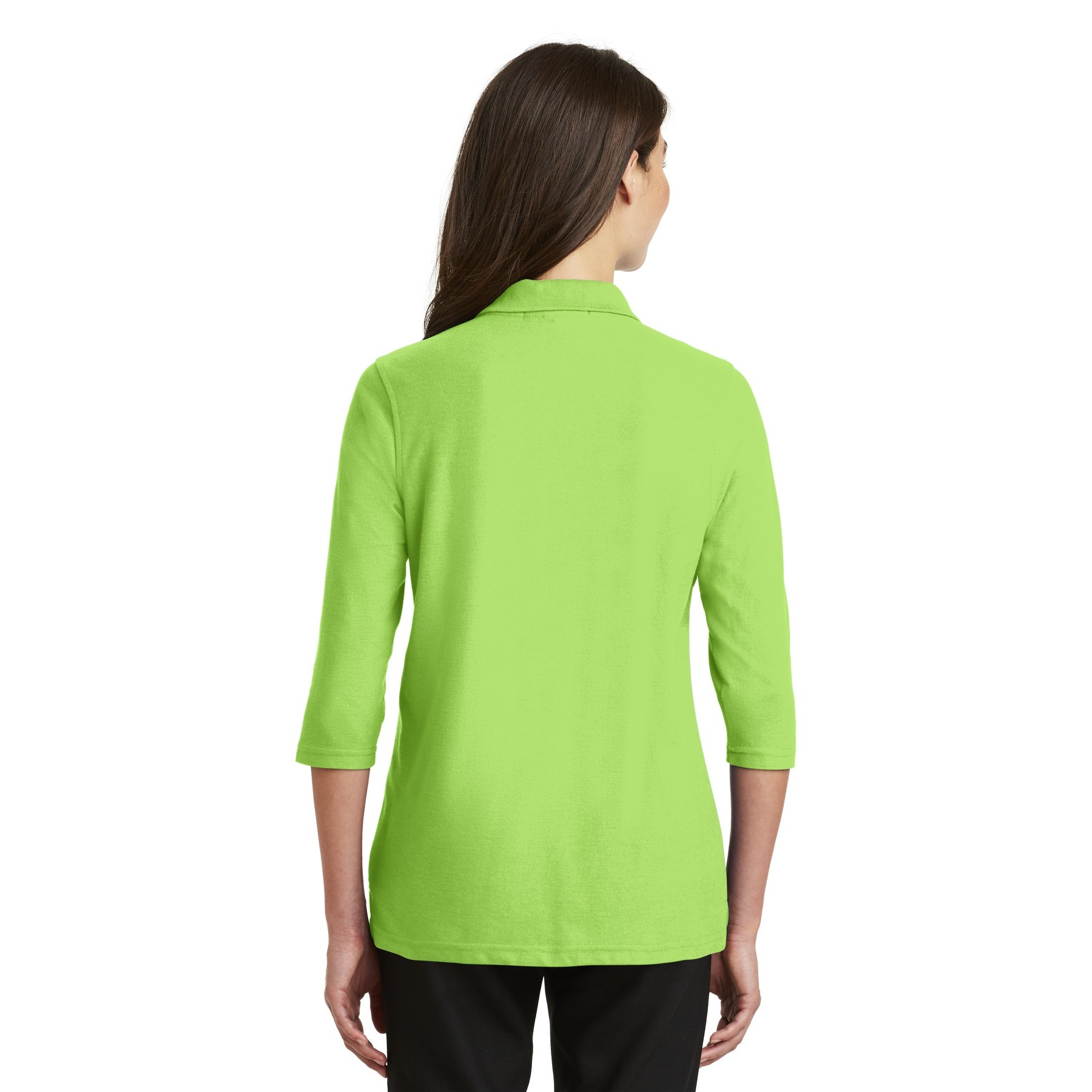 Women's Silk Touch 3/4-Sleeve Polo - Thumbnail Image