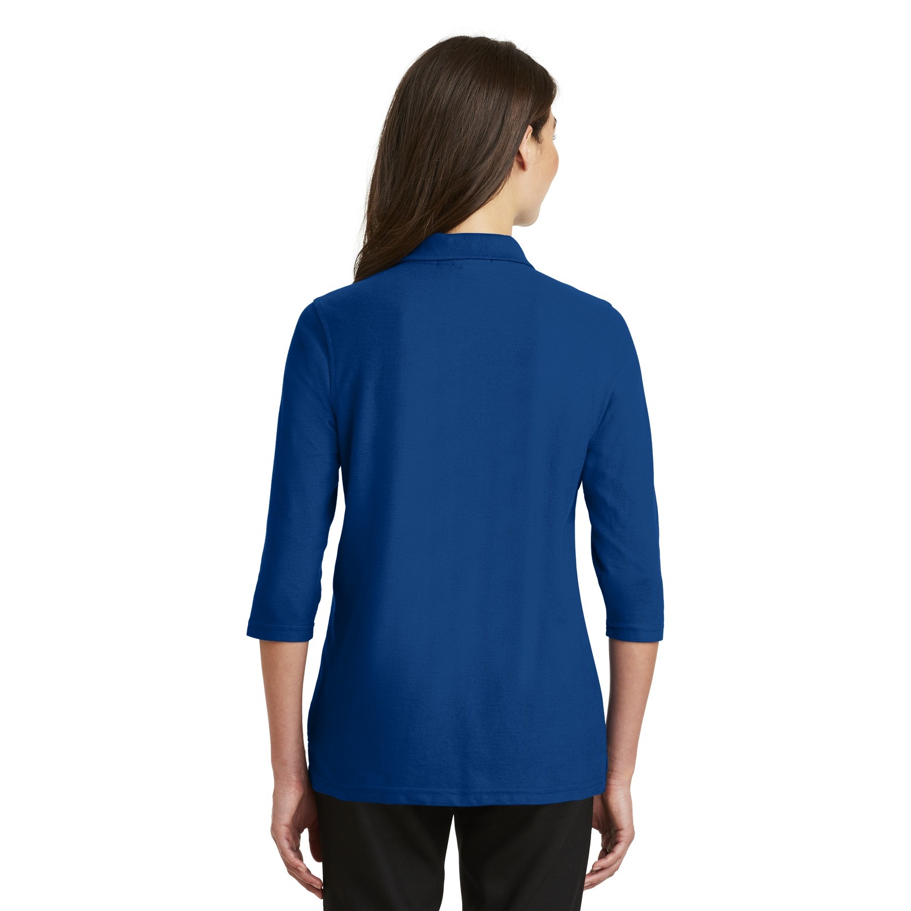 Women's Silk Touch 3/4-Sleeve Polo - Thumbnail Image