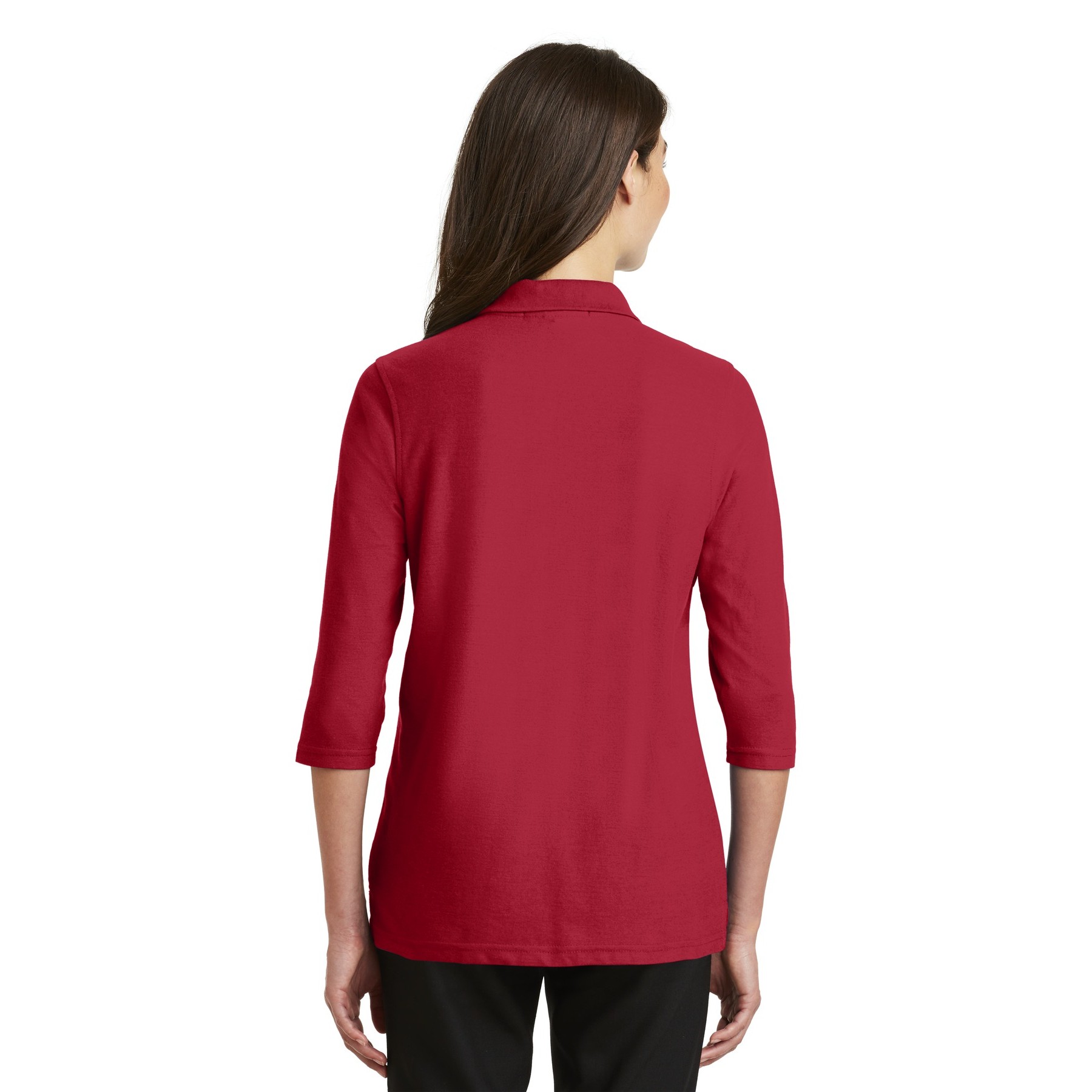 Women's Silk Touch 3/4-Sleeve Polo - Thumbnail Image