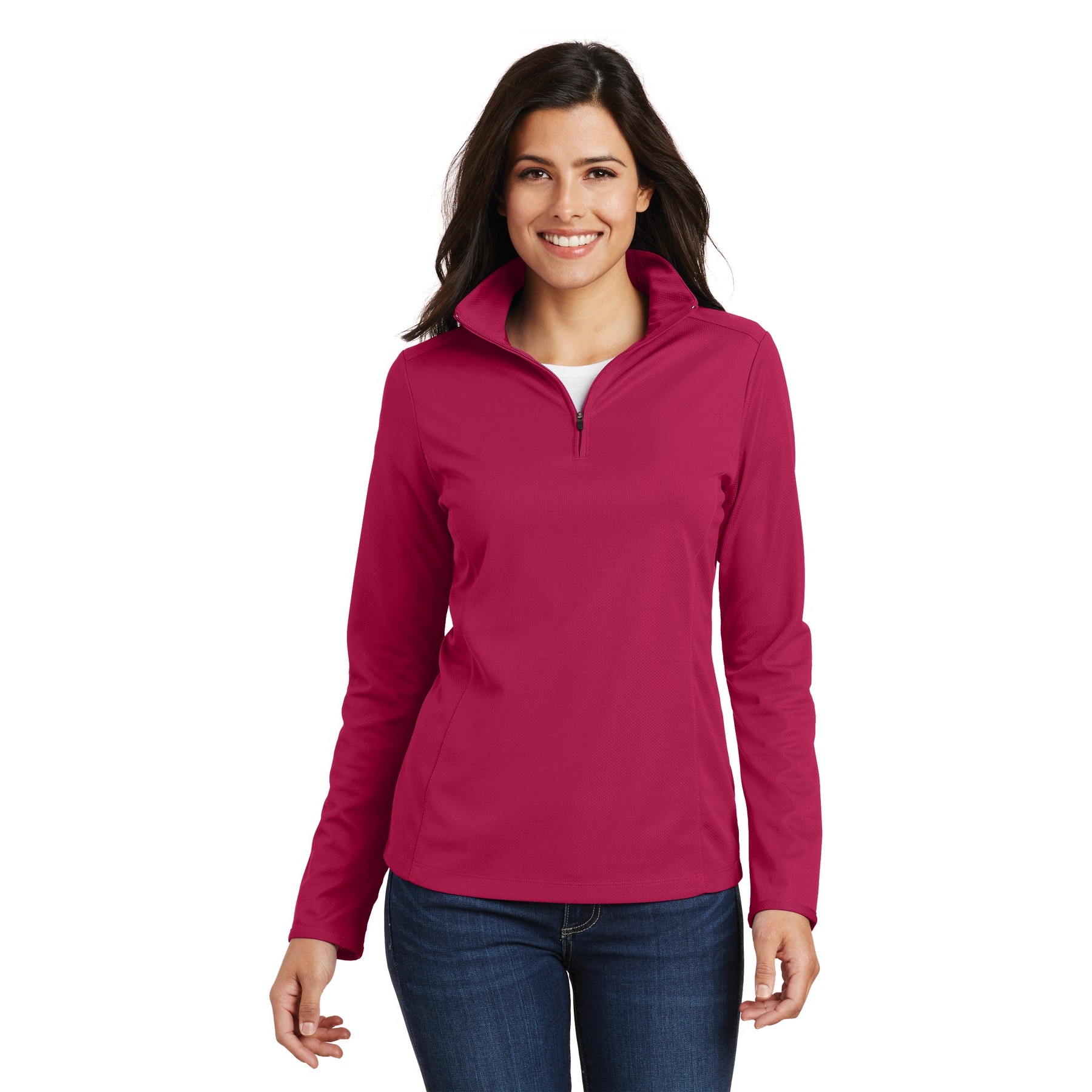 Women's Pinpoint Mesh 1/2-Zip - Thumbnail Image