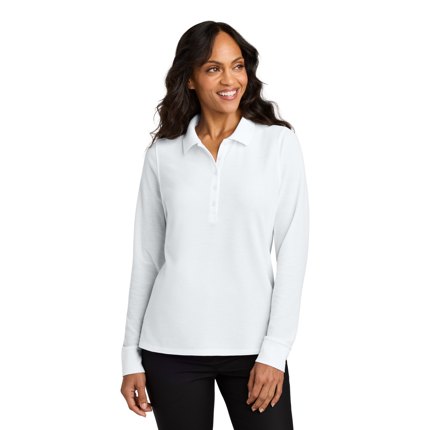 Women's Wearever Signature Pique Long Sleeve Polo - Main Image